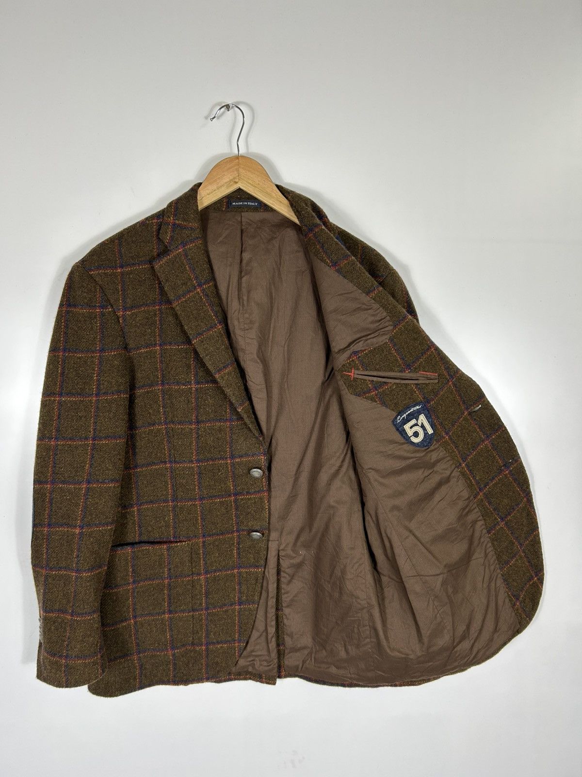 Designer 🔥51 CINQUANTUNO Italian Wool Luxury Flannel Sport Coat Size US M / EU 48-50 / 2 - 9 Thumbnail