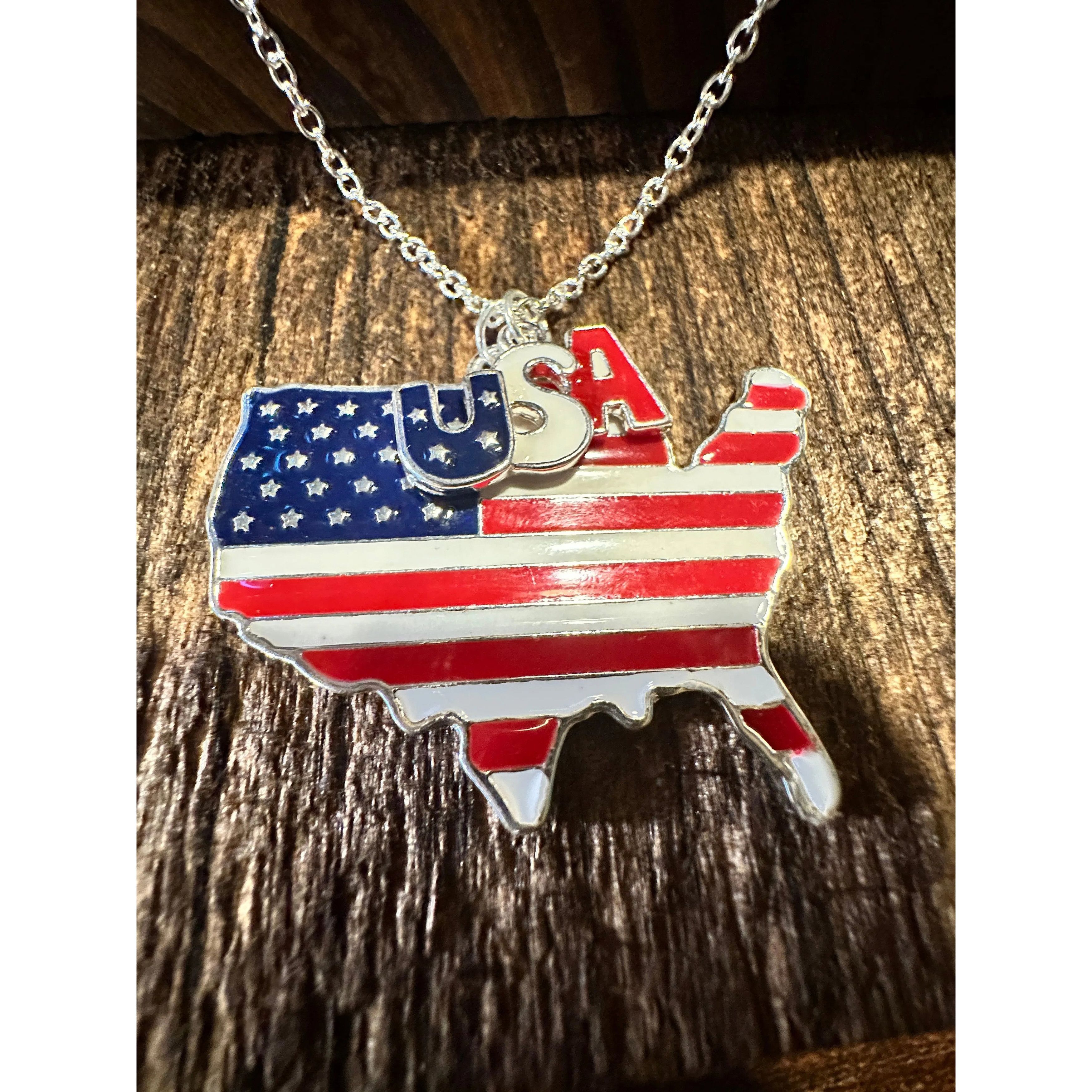 Other Boho America USA Necklace & Earring Set | Patriotic Jewelry Size ONE SIZE - 2 Thumbnail