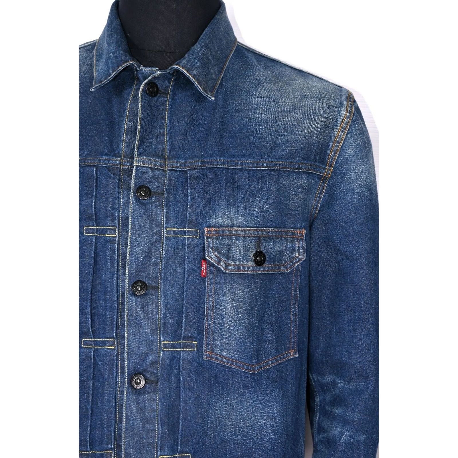 Levi's Levi's 201 Type 1 Pleated Denim Jacket Men L Blue Denim Jacket Mens L Size US L / EU 52-54 / 3 - 2 Thumbnail
