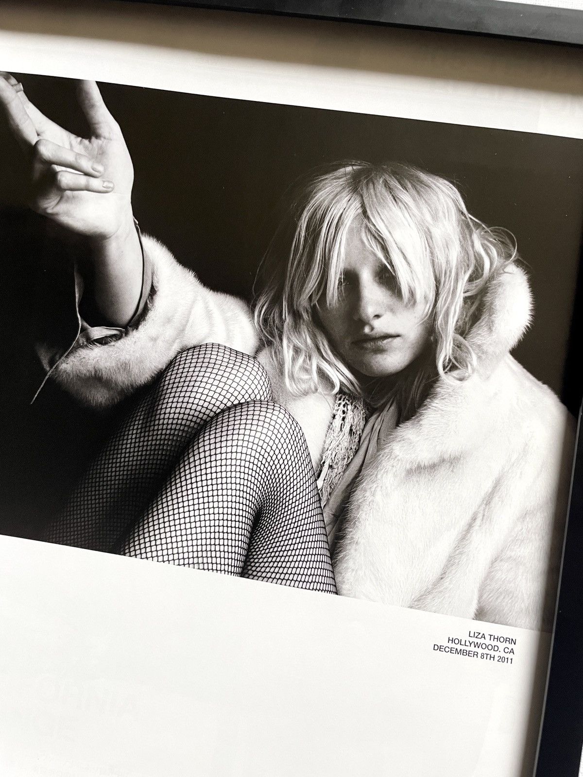 Saint Laurent Paris Hedi Slimane SAINT LAURENT Liza Thorn framed poster 9x11 Size ONE SIZE - 2 Thumbnail