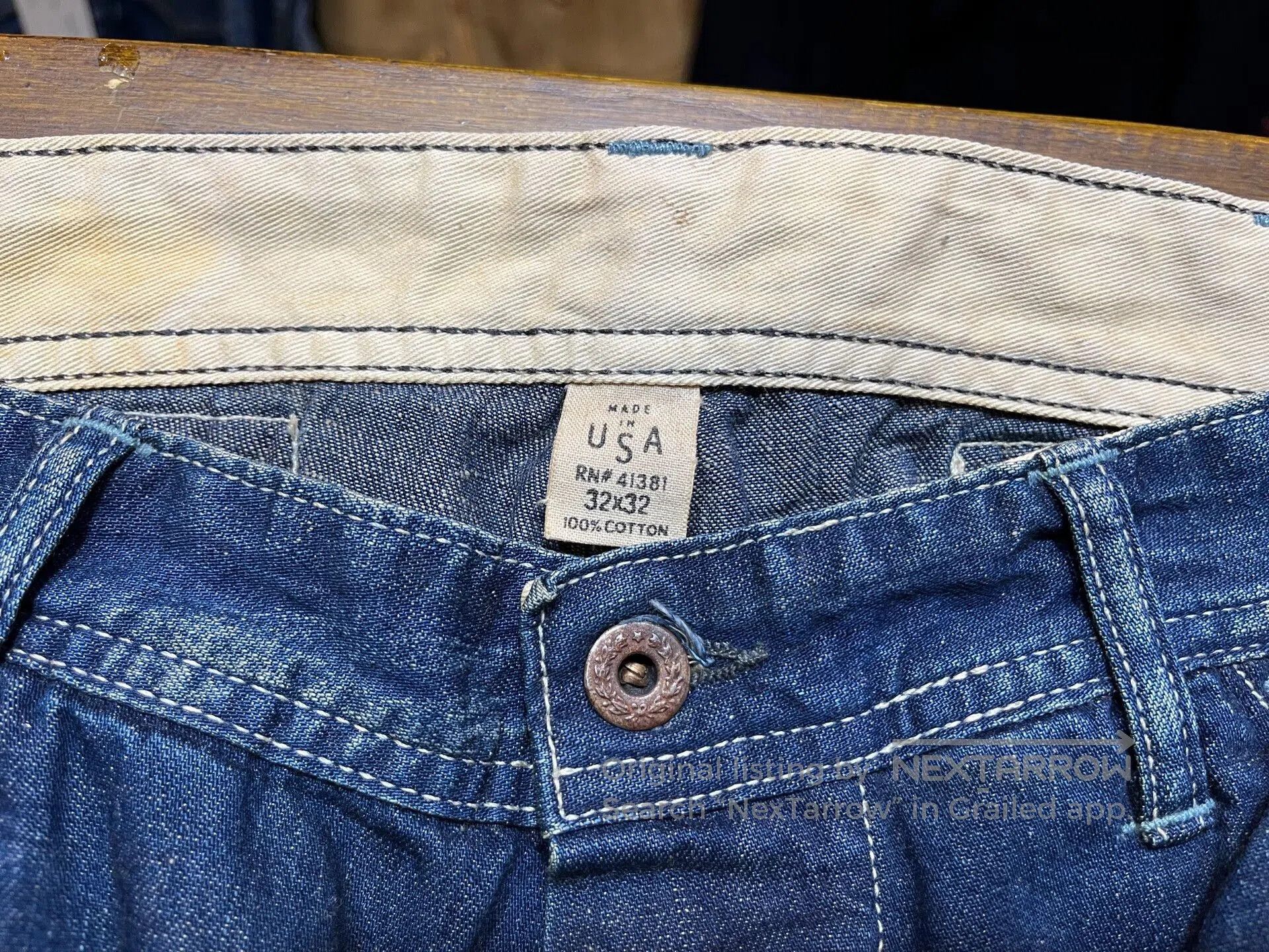 RRL Ralph Lauren vintage rrl blue dye work pants. Size US 33 - 3 Thumbnail