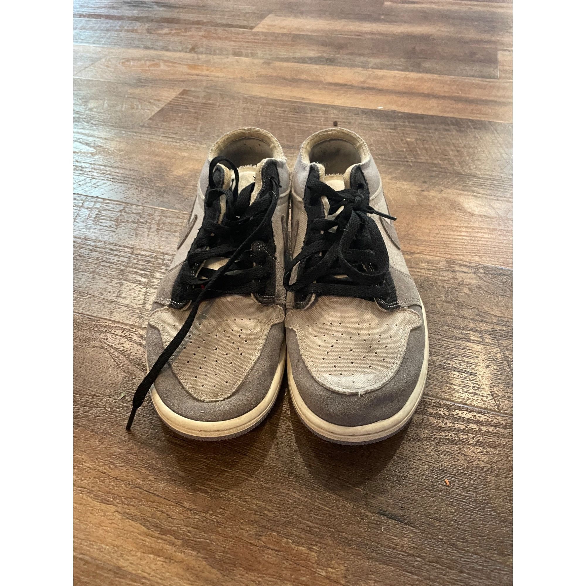 Nike Jordan 1 Low SE Craft Inside Out Cement Grey Sneakers DZ4135 Size US 7.5 / EU 40-41 - 2 Thumbnail