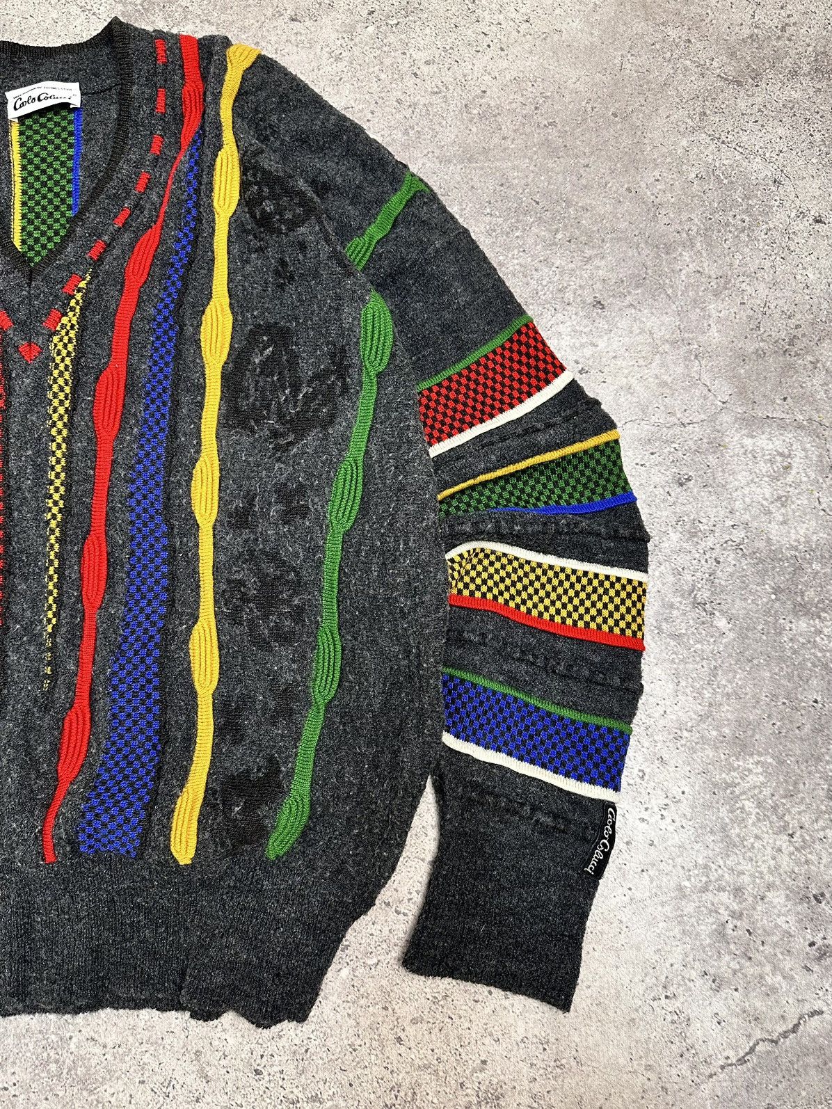 Coogi Corlo Colucci multicolor coogi style sweater 3D HandMade GOA Size US L / EU 52-54 / 3 - 3 Thumbnail