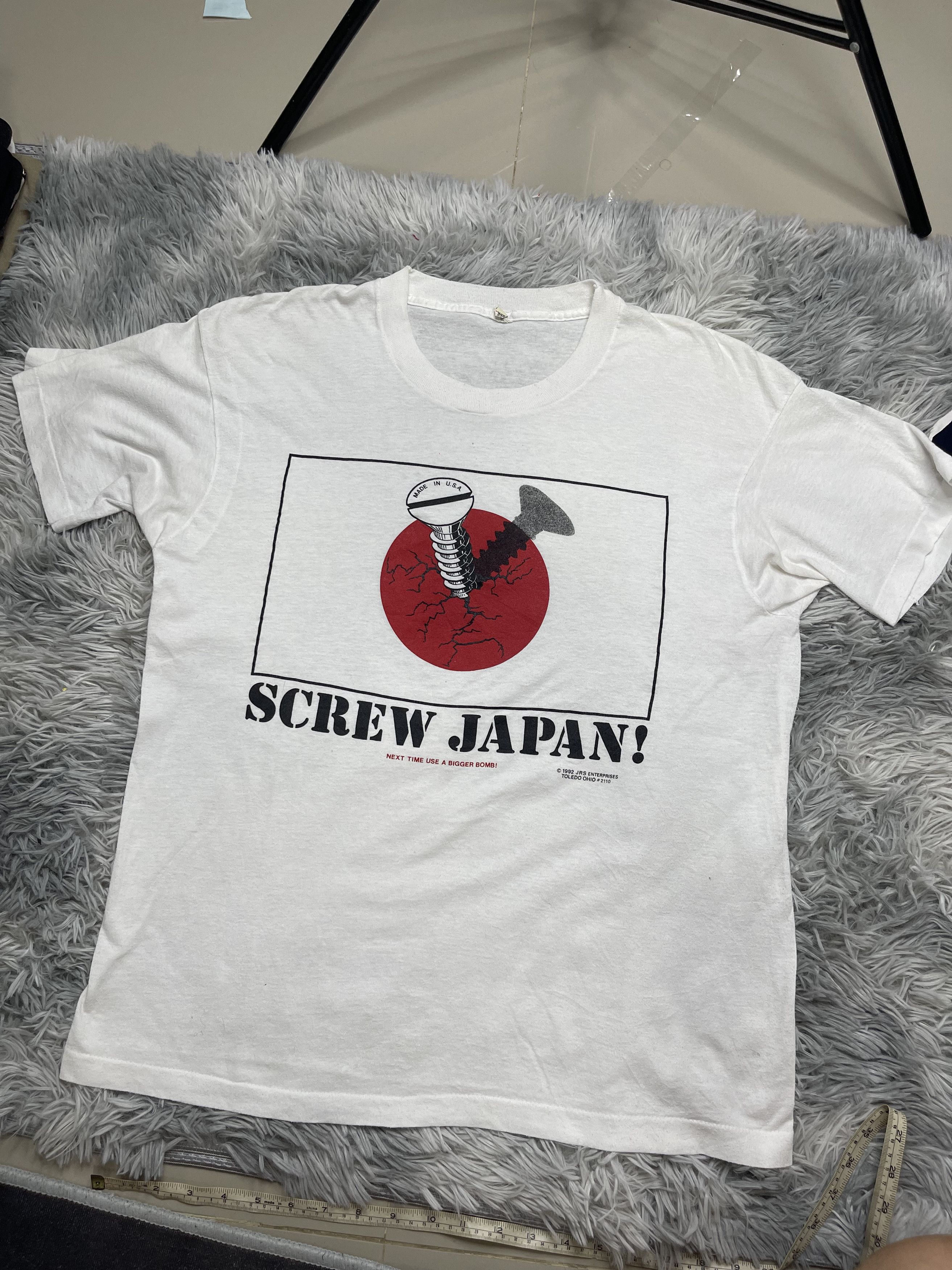 Vintage Rare 1992 JRS Enterprises Screw Japan vintage t shirt Size US XL / EU 56 / 4 - 3 Thumbnail