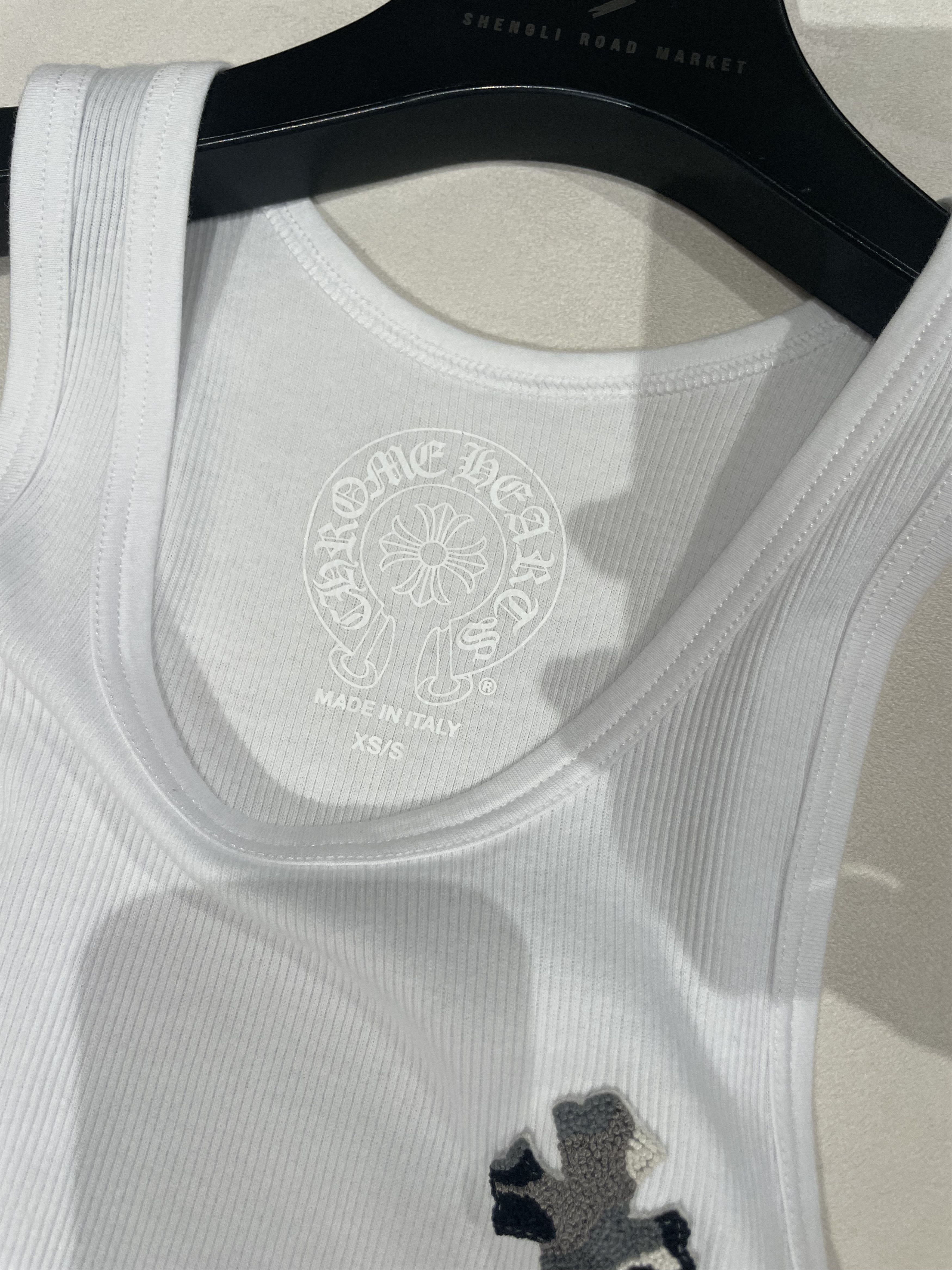 Chrome Hearts Chrome Hearts Camouflage Beaded Cross Patch White Tank Top Size S / US 4 / IT 40 - 4 Thumbnail