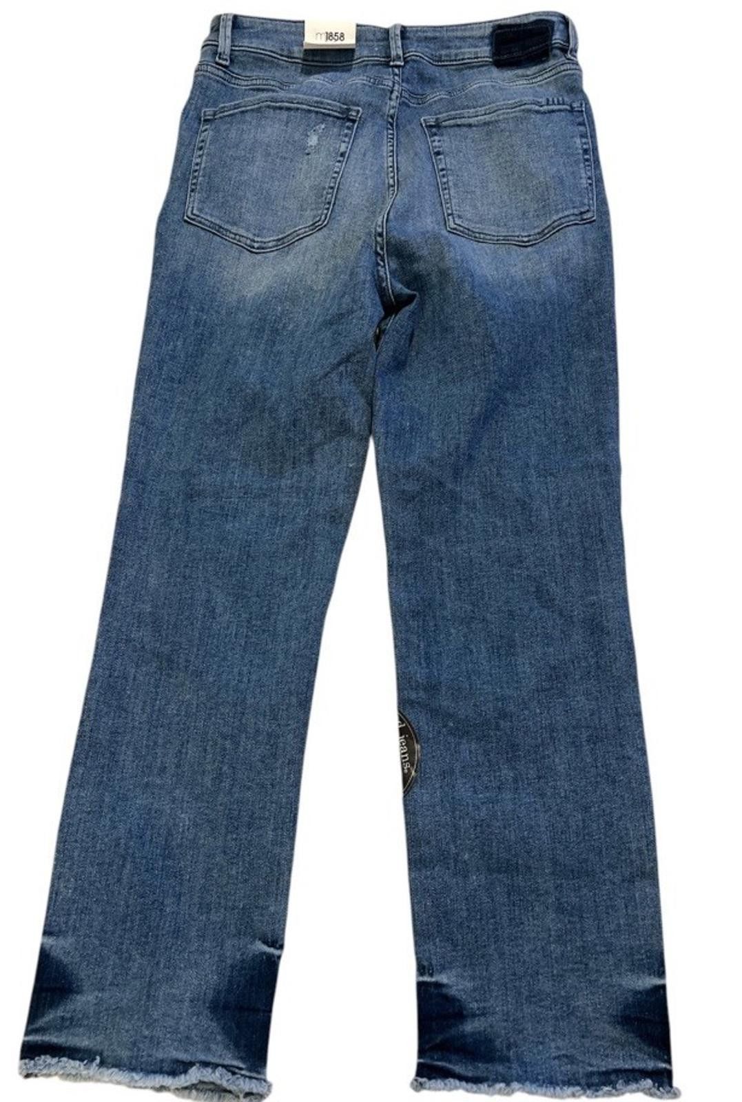 Designer M1858 Audrey Ultra High Rise Slim Straight Jeans 10/30 Size 32" / US 10 / IT 46 - 2 Thumbnail