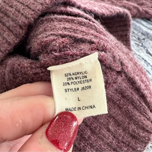 Other M. RENA Asymmetrical Zip Up Mock Neck Sweater in Plum Purple Size L / US 10 / IT 46 - 6 Thumbnail