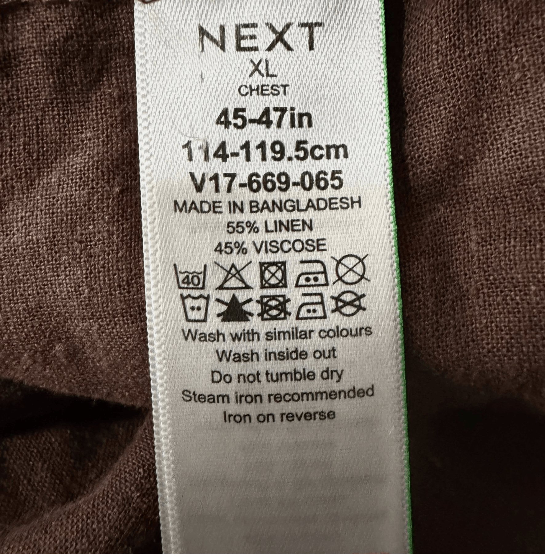 NEXT Next Mens Brown Linen Blend Tunic NWT Size US XL / EU 56 / 4 - 4 Thumbnail