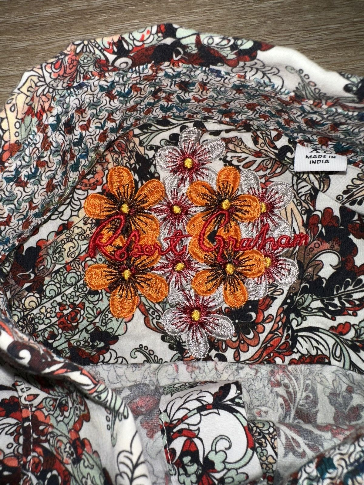 Robert Graham Robert Graham Floral Print Flip Cuff Button Up Shirt Size US XL / EU 56 / 4 - 4 Thumbnail