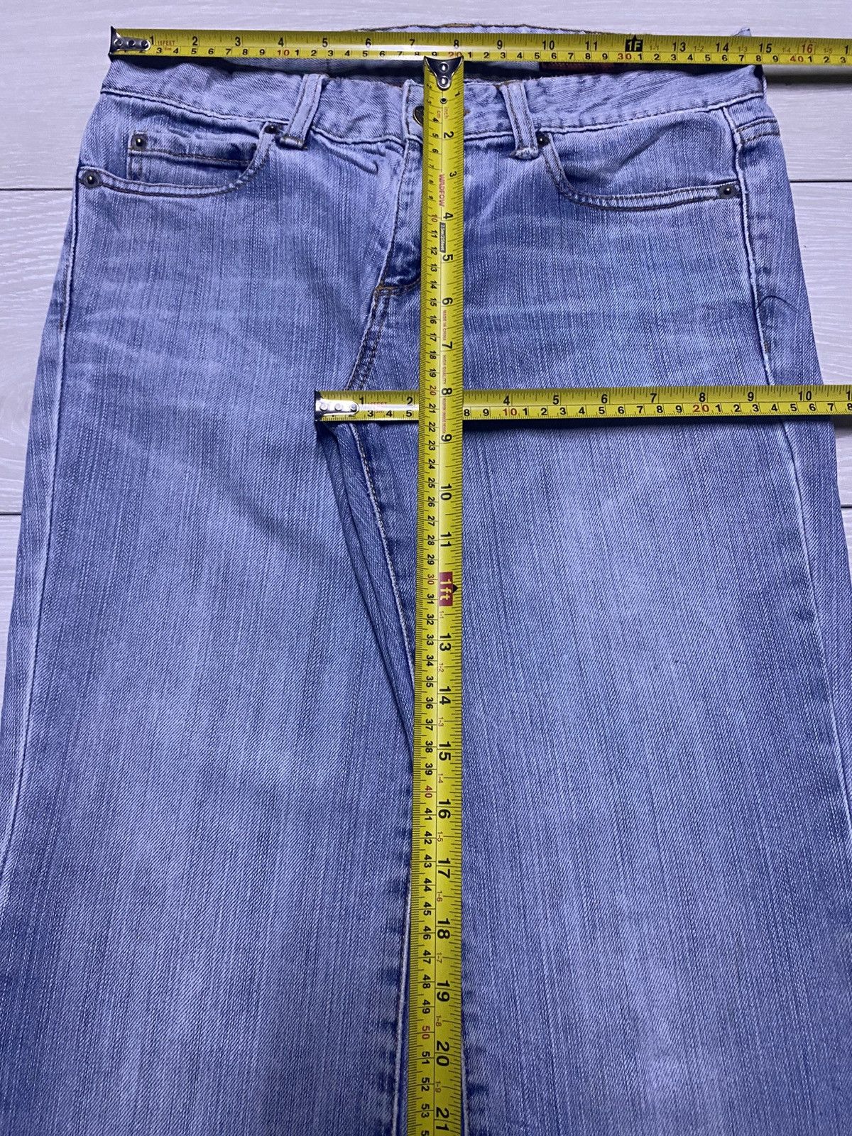 Japanese Brand Vintage Japanese Brand Hush Hush Light Wash Flare Jeans Size US 29 - 13 Thumbnail