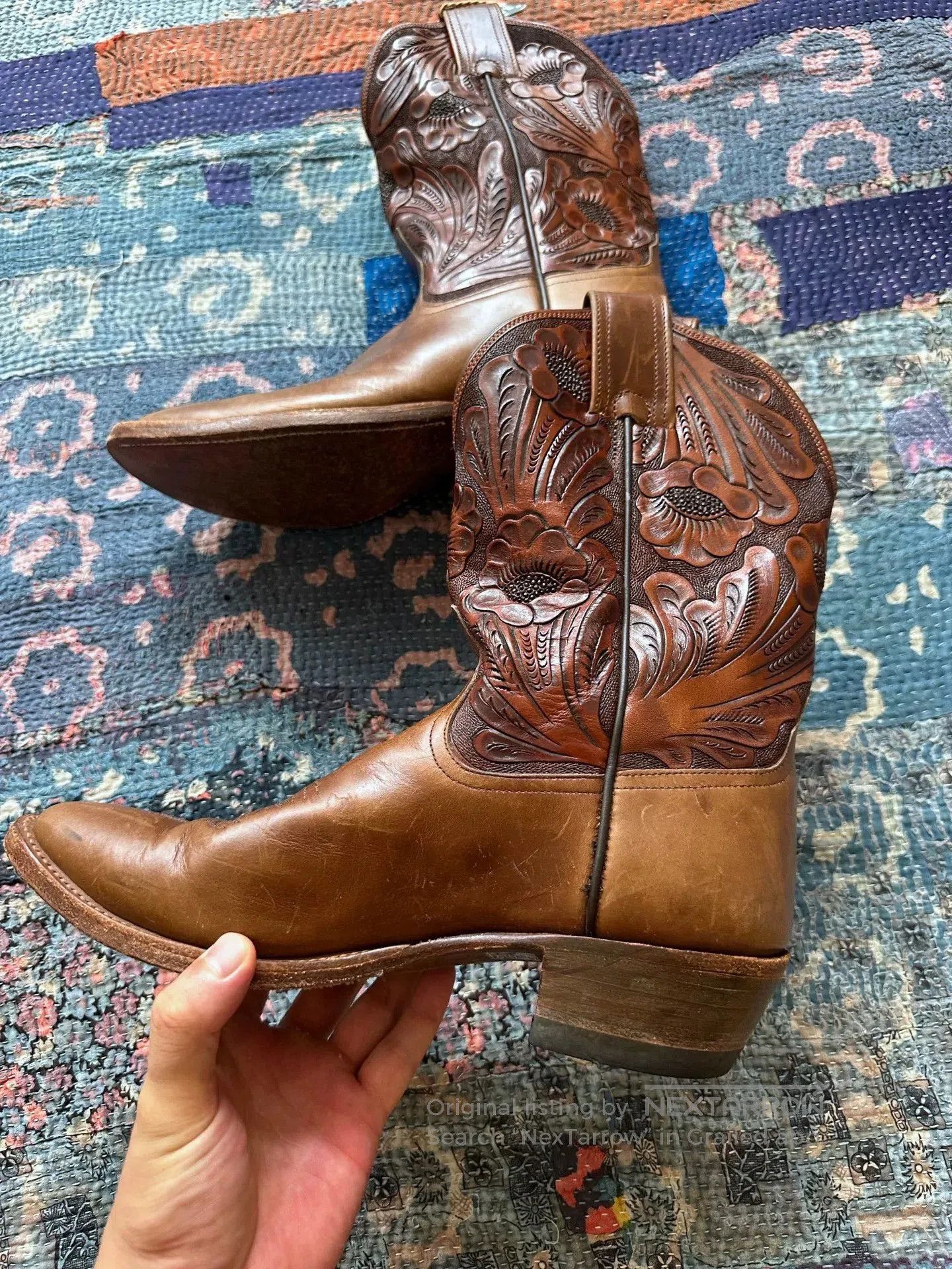 RRL Ralph Lauren Vintage RRL Western Leather Boots. Size US 9 / EU 42 - 2 Thumbnail