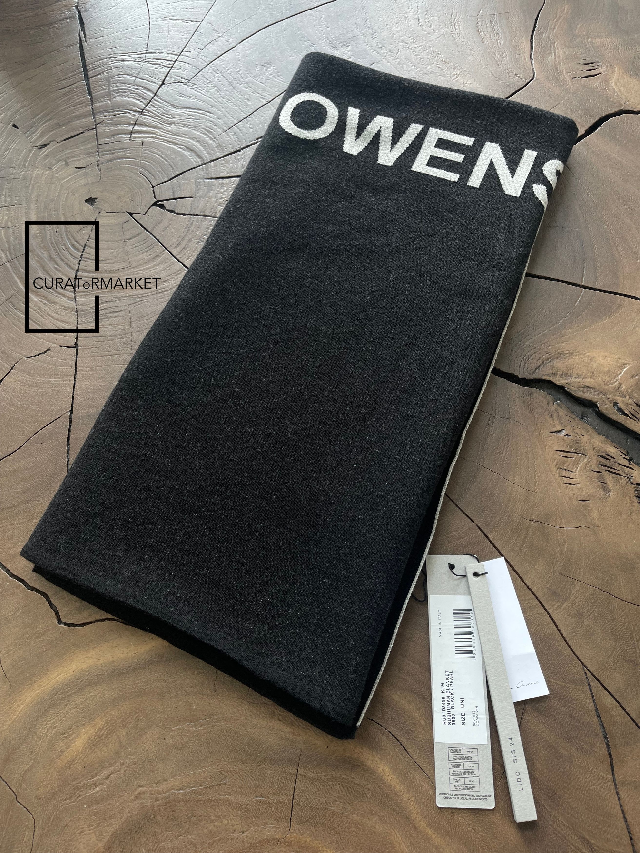 Rick Owens RARE Wool OWENSCORP SUBHUMAN Blanket Mega Scarf SS24 Lido Size ONE SIZE - 6 Thumbnail