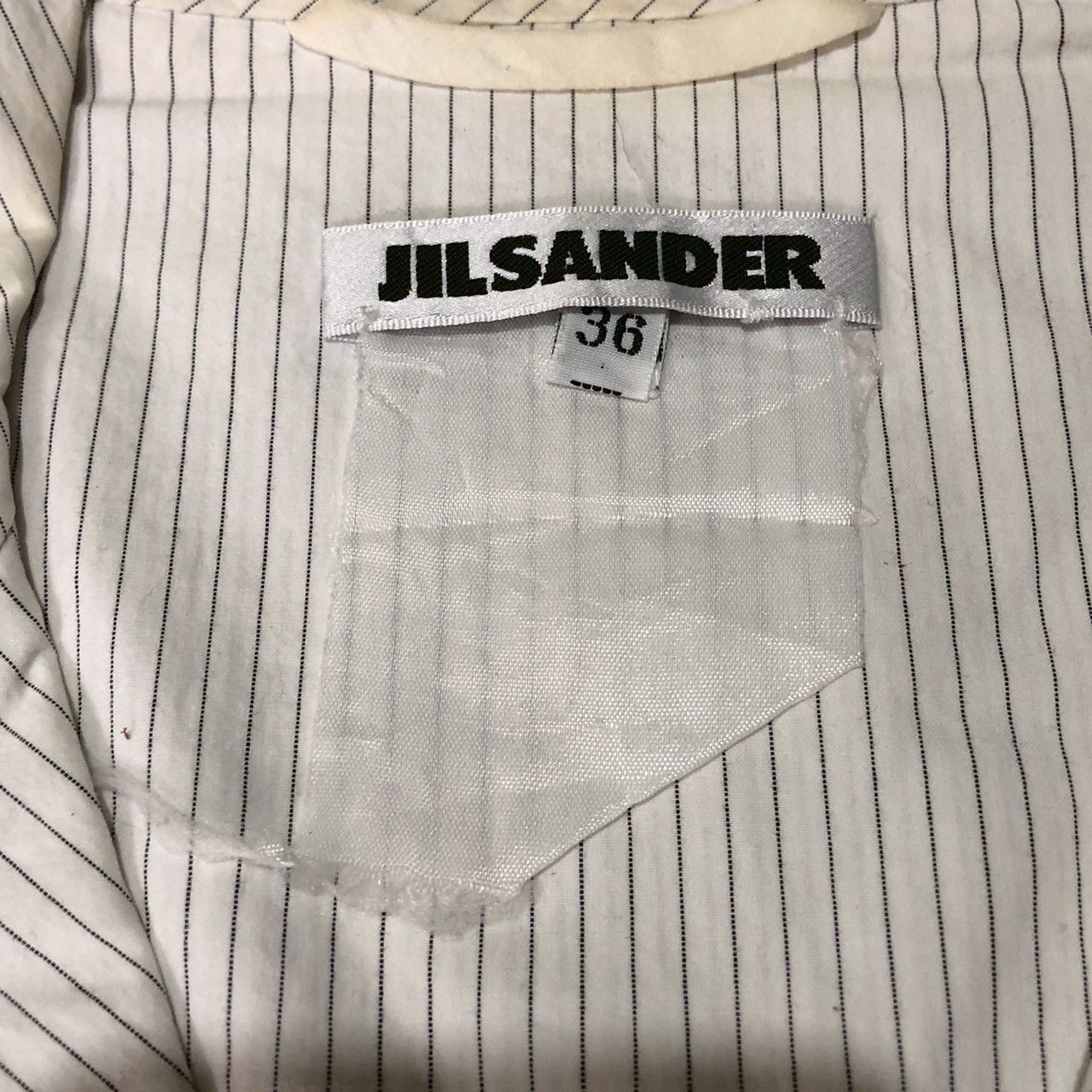 Jil Sander Jil Sander Pinstripe Utility Jacket (SS2000s) Size XS / US 0-2 / IT 36-38 - 7 Thumbnail