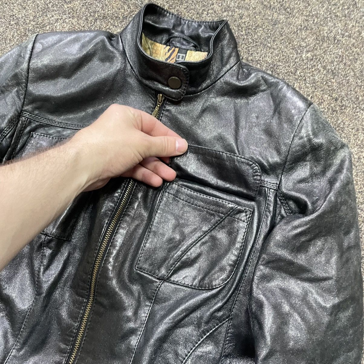 Genuine Leather Vintage Y2K Leather Jacket Biker Punk Opium BALENCIAGA Style Size S / US 4 / IT 40 - 5 Thumbnail