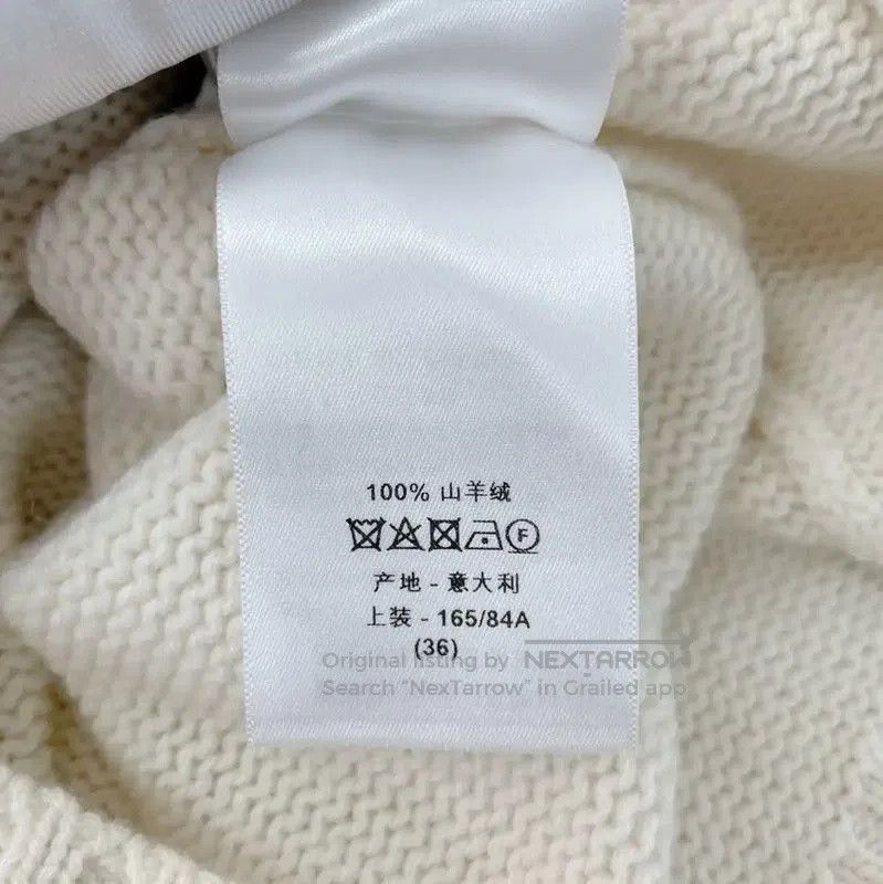 Dior Dior White Cashmere Logo Short Sleeve Sweater . Size S / US 4 / IT 40 - 8 Thumbnail