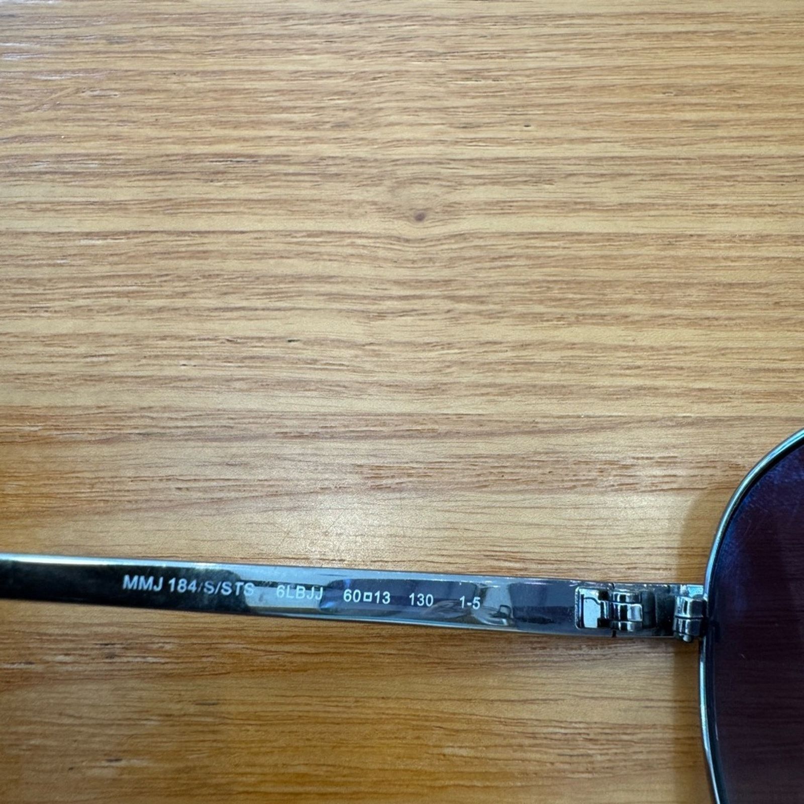 Marc by Marc Jacobs Marc By Marc‎ Jacobs Black and Purple Aviator Sunglasses Size ONE SIZE - 13 Thumbnail