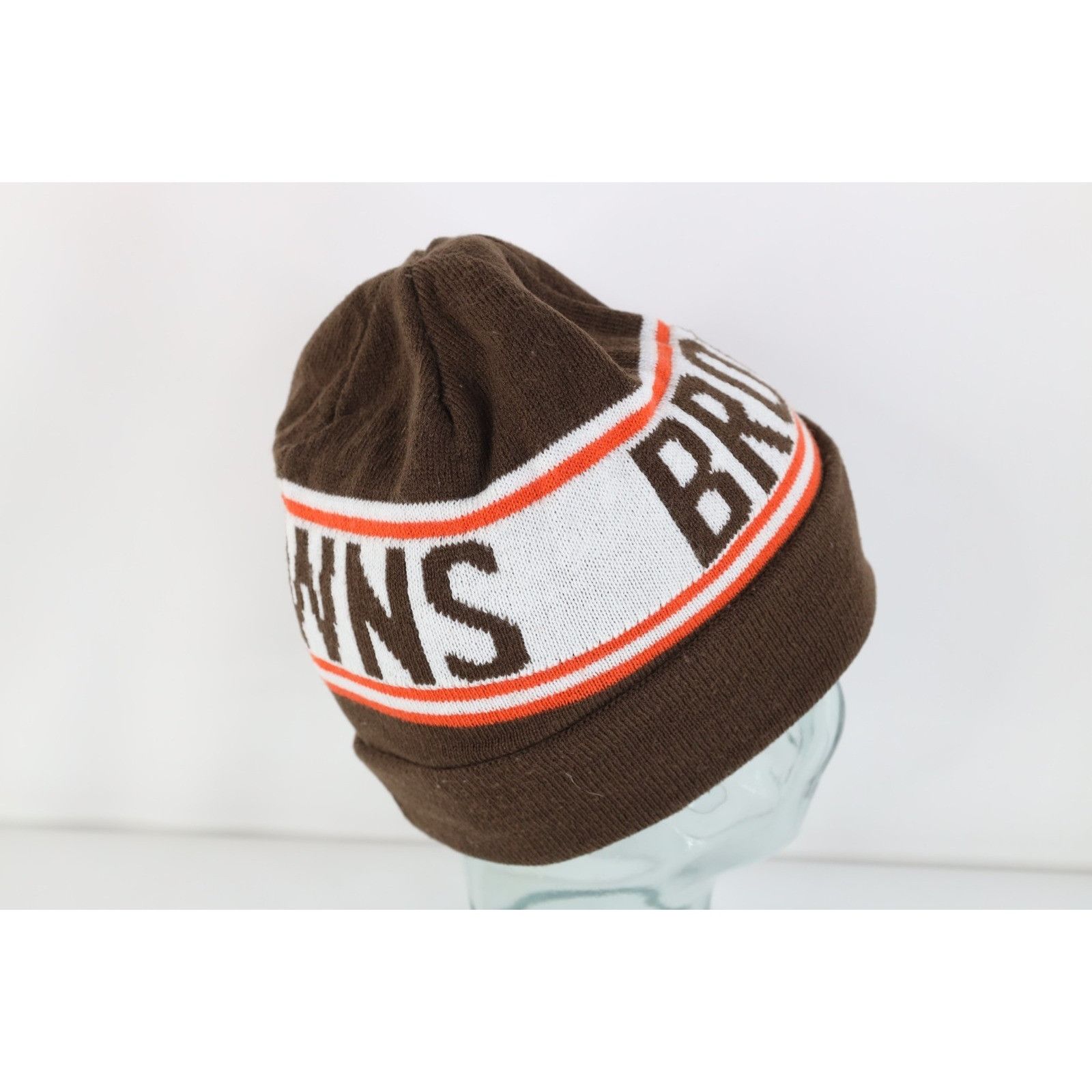 Vintage Vintage 90s Cleveland Browns Football Knit Winter Beanie Hat Size ONE SIZE - 6 Thumbnail