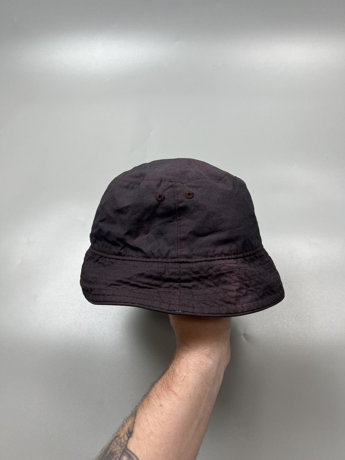 Barbour Barbour Purple Waxed Bucket Hat (Y0482) Size ONE SIZE - 3 Thumbnail
