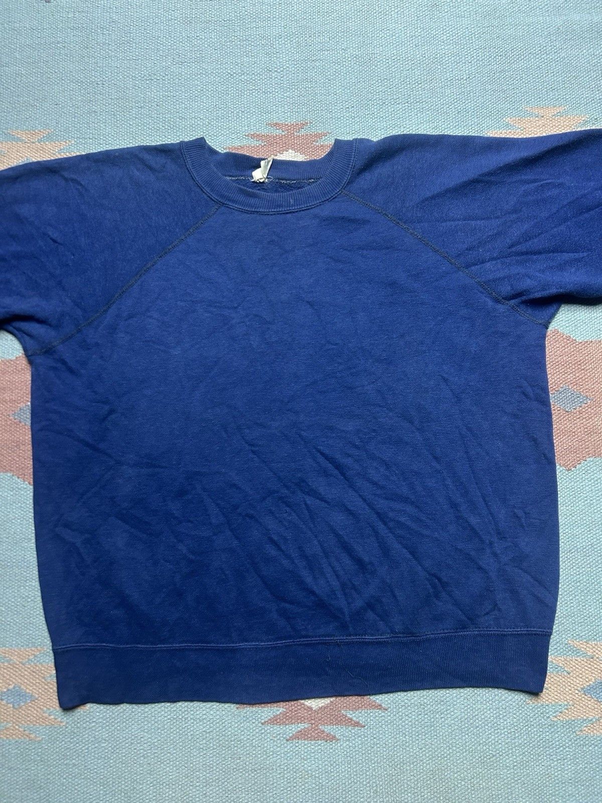 Vintage Vtg 70s crewneck sweatshirt JCPenney navy blue raglan large Size US L / EU 52-54 / 3 - 2 Thumbnail
