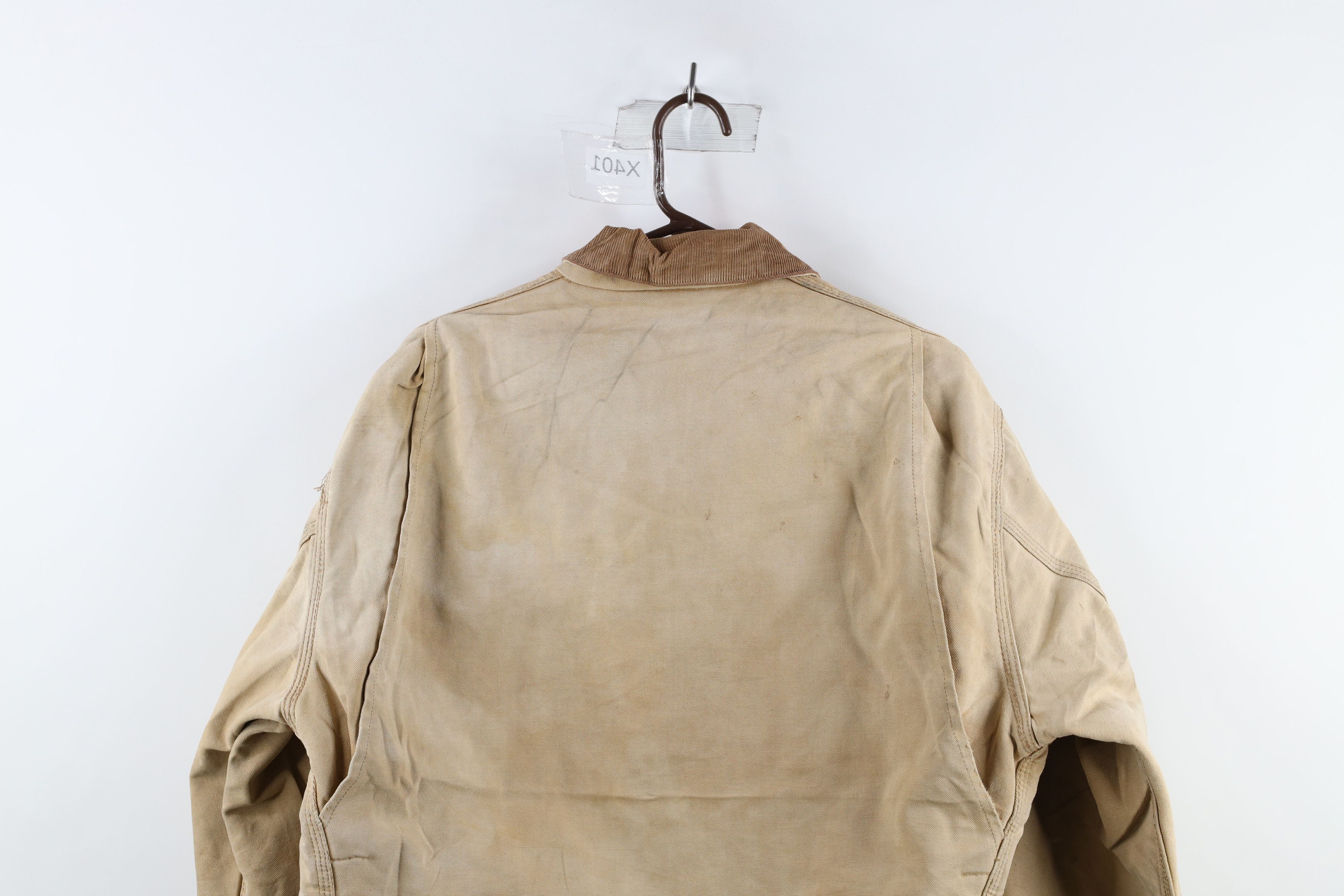 Carhartt × Vintage Vintage 90s Carhartt Quilted Detroit Jacket Duck Brown USA Size US L / EU 52-54 / 3 - 18 Thumbnail