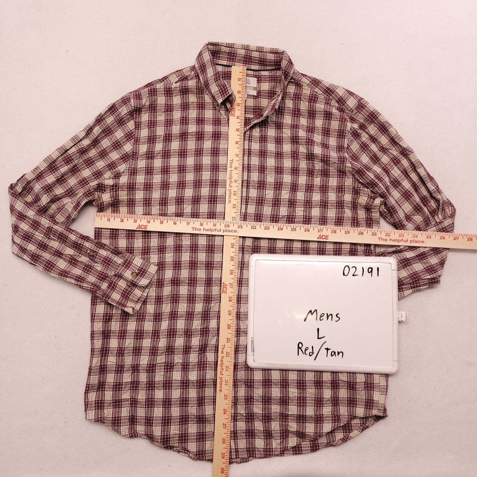Croft & Barrow Croft & Barrow Tartan Flannel Shirt Mens Size Large L Red Size US L / EU 52-54 / 3 - 7 Thumbnail