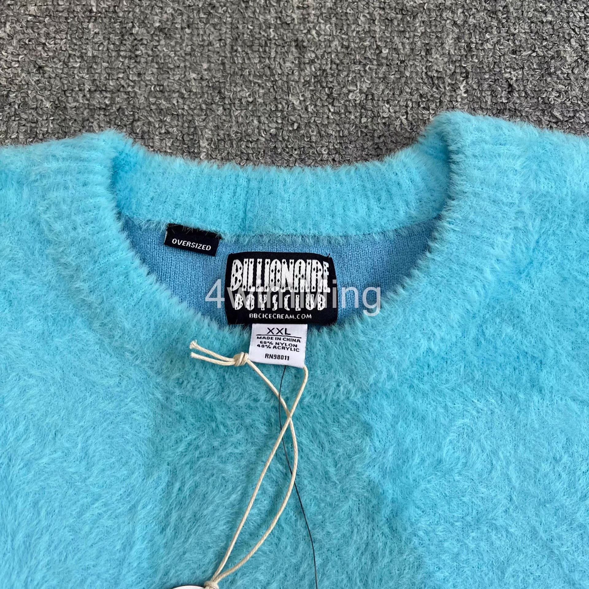 Billionaire Boys Club BBCUS FauxMinkSolid Color Embroidered Crew Neck Sweater Q7 Size US XL / EU 56 / 4 - 4 Thumbnail