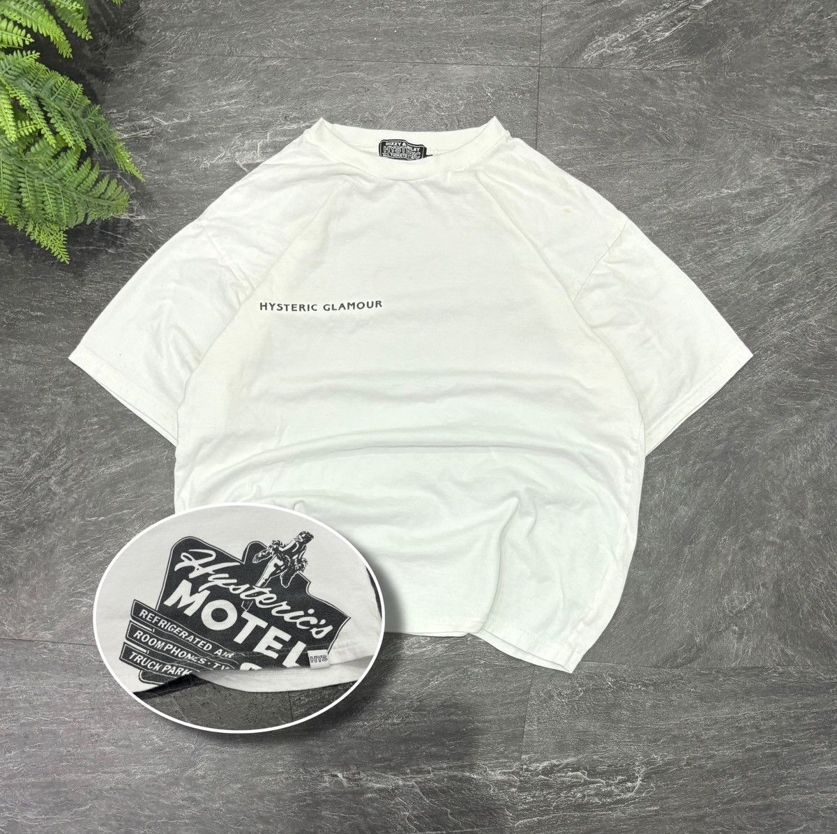00s Vintage Hysteric Glamour Motel Big Logo Oversized Tee
