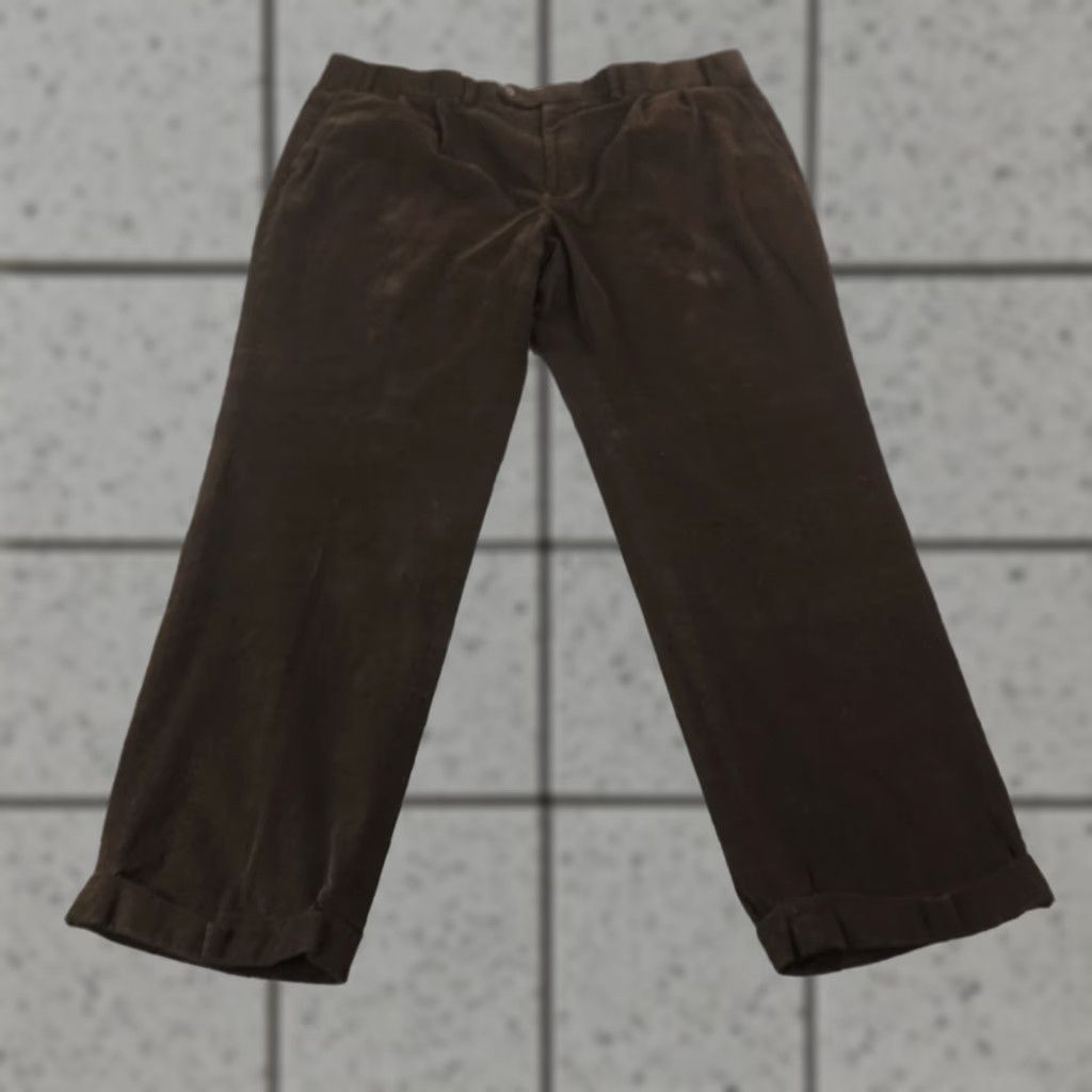 Ralph Lauren Ralph Lauren Pants Mens 42X30 Corduroy Chino Trouser Slacks Pleated Cuffed Brown Shirt/Slacks? Size US 42 / EU 58 - 1 Thumbnail