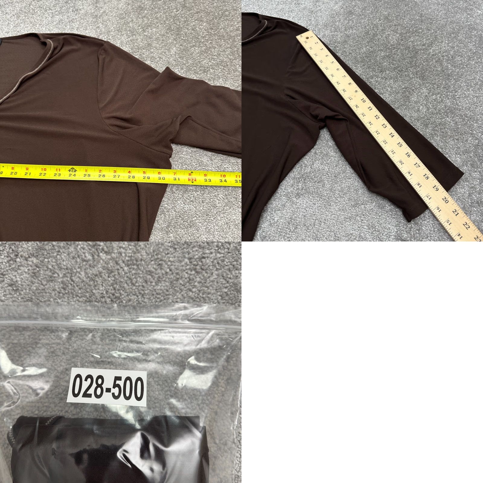 Vintage Russel Kemp New York Blouse Womens 4X Brown Long Sleeve V-Neck Casual Size XXL / US 16-18 / IT 52-54 - 8 Thumbnail