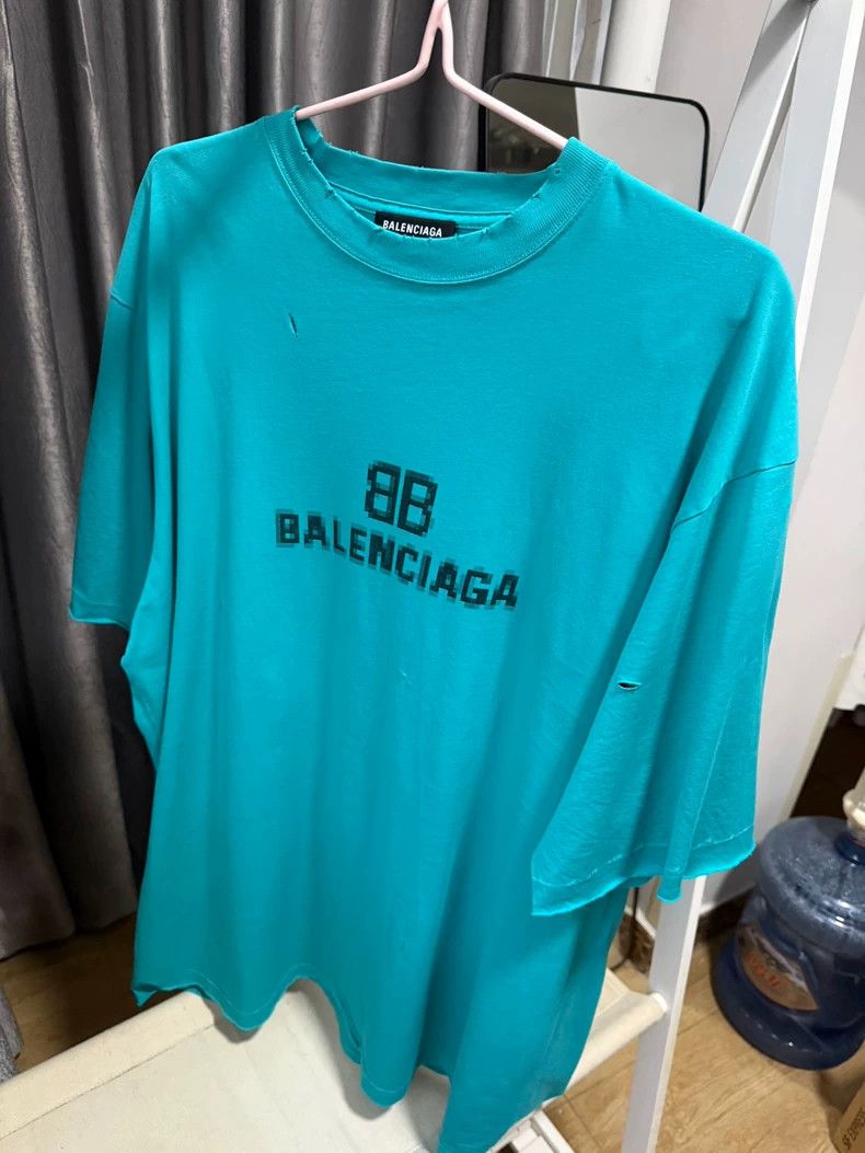 Balenciaga Balenciaga Blue Short Sleeve T-Shirt - dmc Size US XXS / EU 40 - 1 Thumbnail