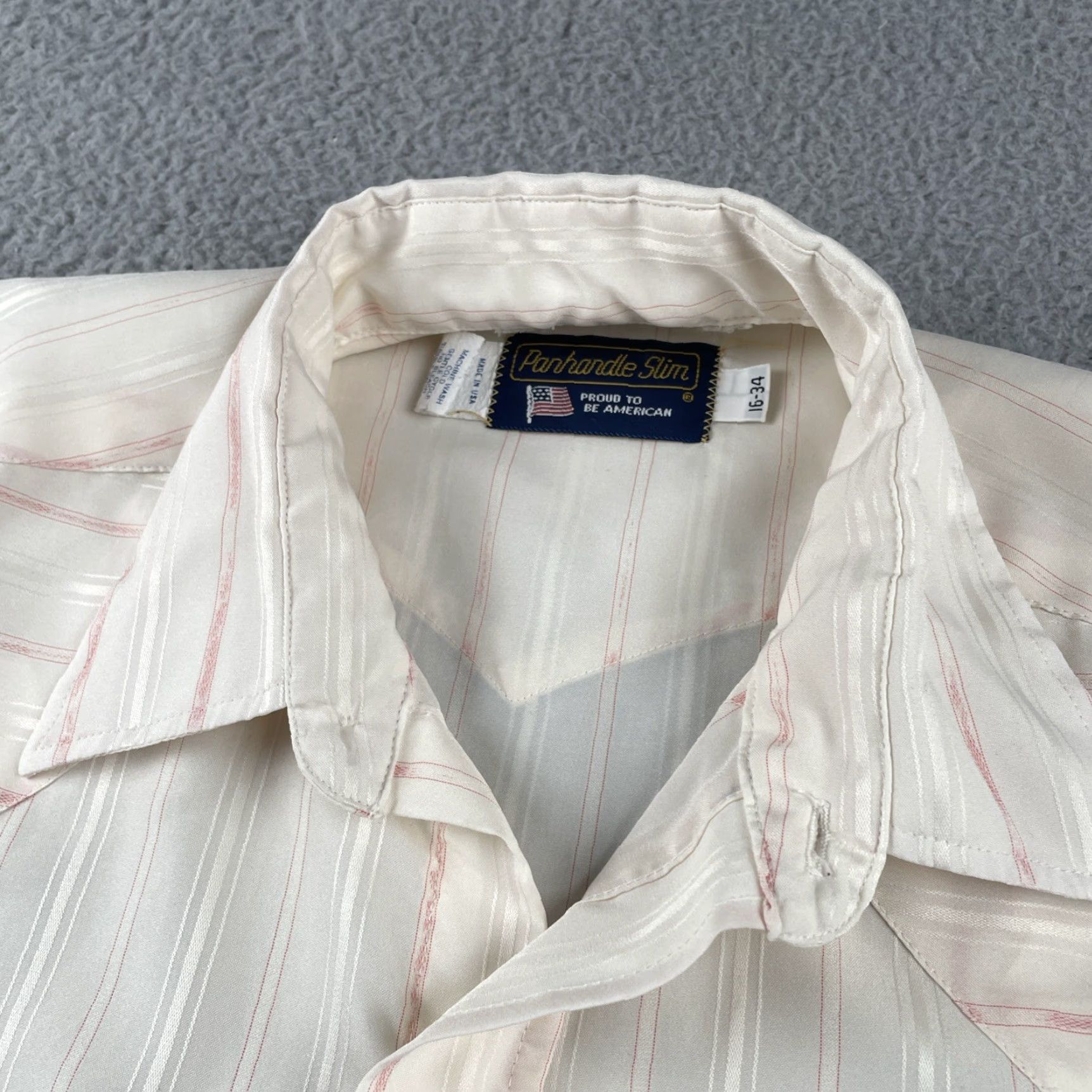 Vintage VINTAGE Panhandle Slim Pearl Snap Long Sleeve Button Up Shirt USA XL White Slimming Regular Mens Size US XL / EU 56 / 4 - 4 Thumbnail