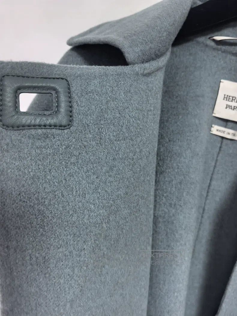 Hermes Hermes Misty Blue Cashmere Overcoat Size XS / US 0-2 / IT 36-38 - 3 Thumbnail