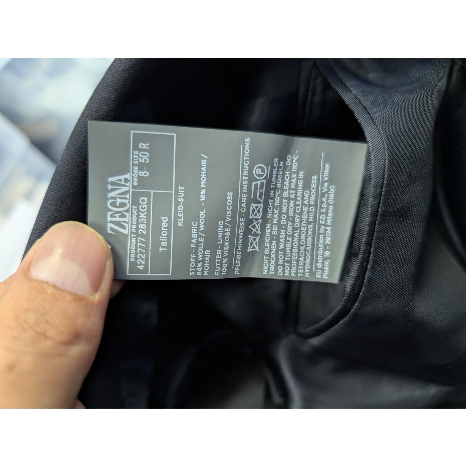 Ermenegildo Zegna o1rshd1 Mens Suit - Blazer and Casual Pants in Black Size US M / EU 48-50 / 2 - 14 Thumbnail