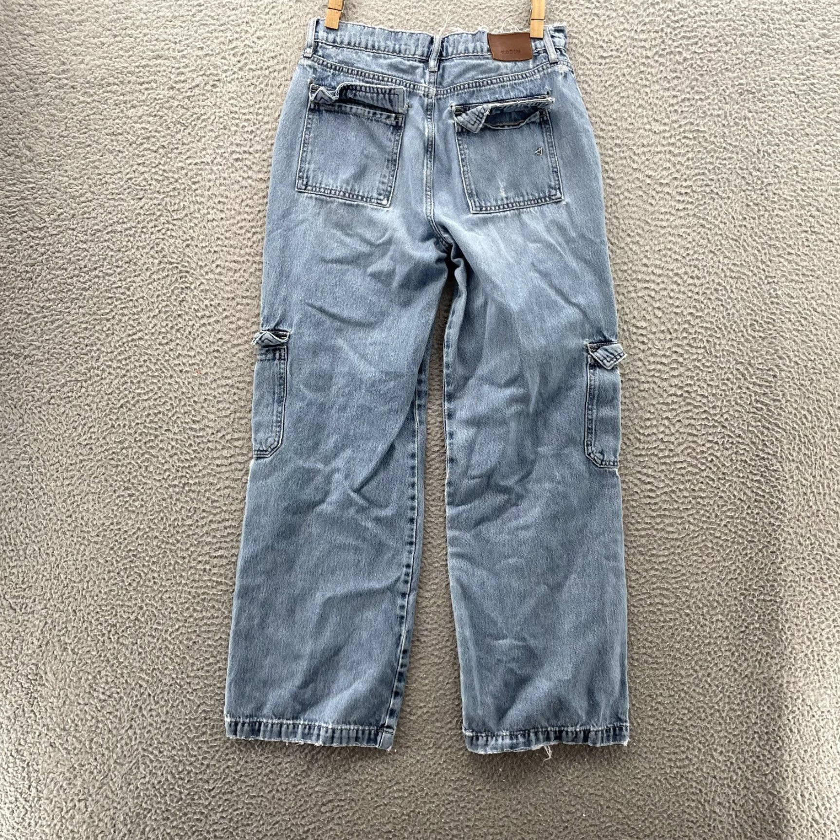 Vintage Hidden Jeans Women's 28 Baggy Cargo Wide Leg Y2k Streetwear Grunge Biker Skater Jeans Womens 28 Blue 90s Grunge Baggy Cargo Wide-Leg Skinny? Size 28" / US 6 / IT 42 - 7 Thumbnail