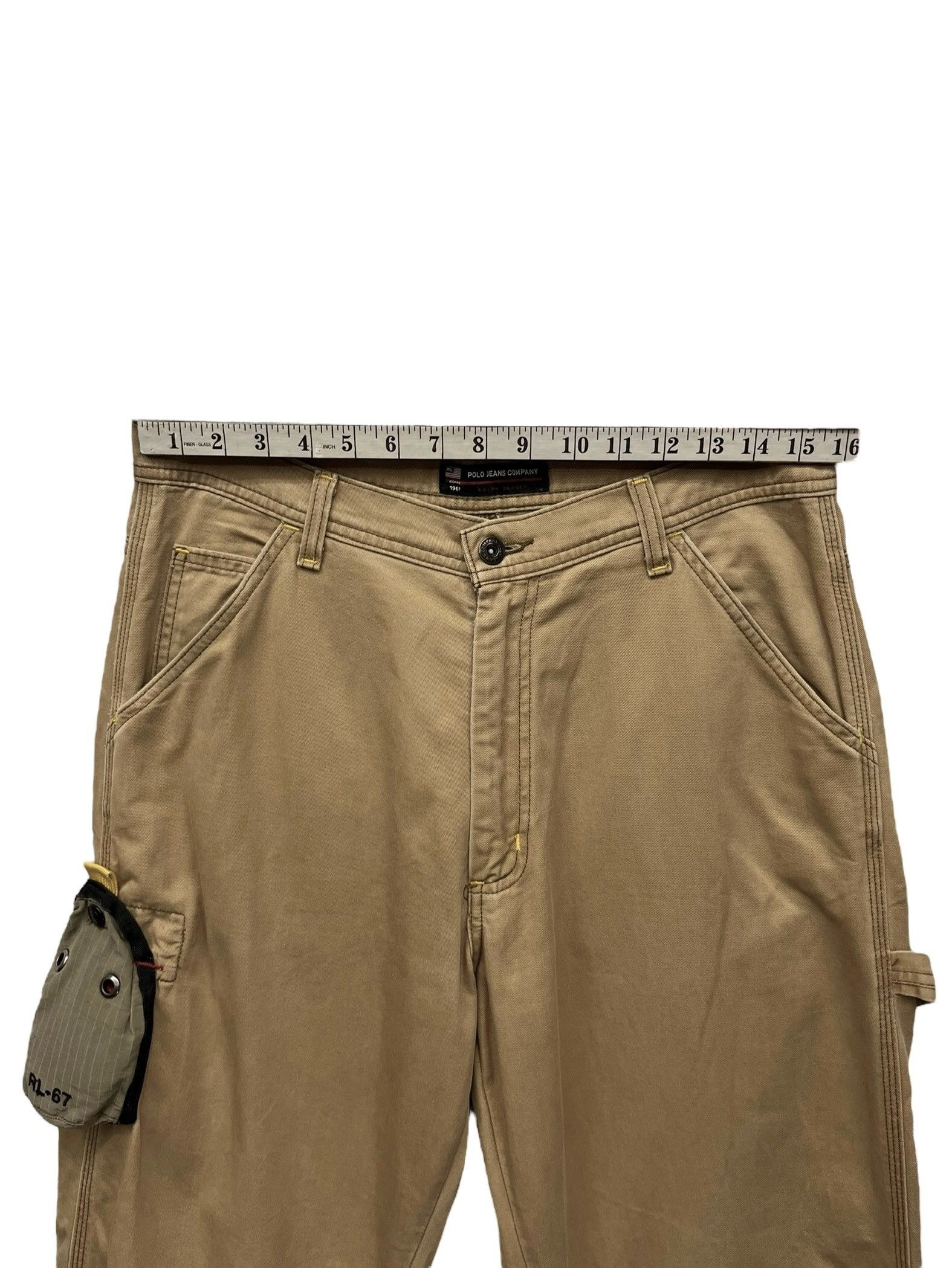 Polo Ralph Lauren 🔥Vintage Y2K RALPH LAUREN Cell Phone Carpenter Baggy Chino Size US 31 - 18 Thumbnail