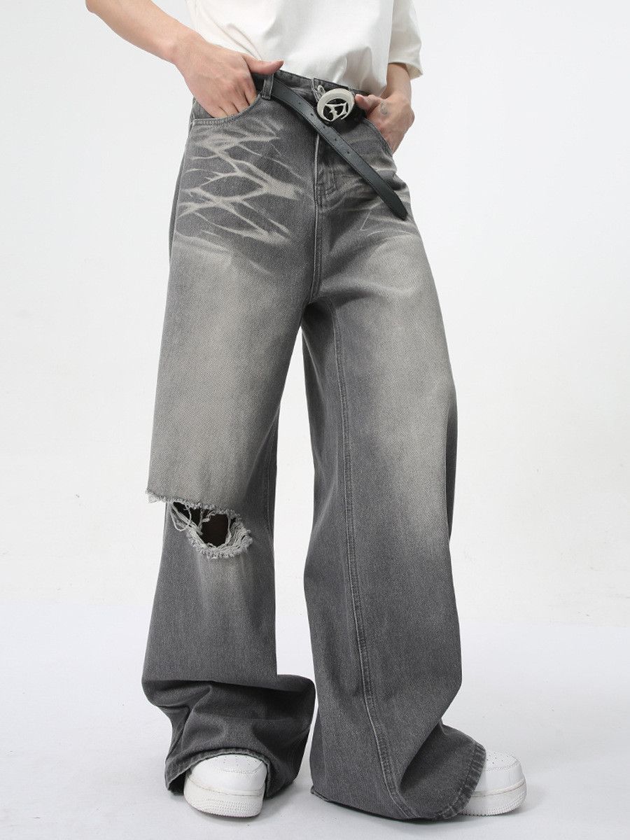 Japanese Brand Men's high street American retro washed ripped jeans Size US 32 / EU 48 - 1 Thumbnail