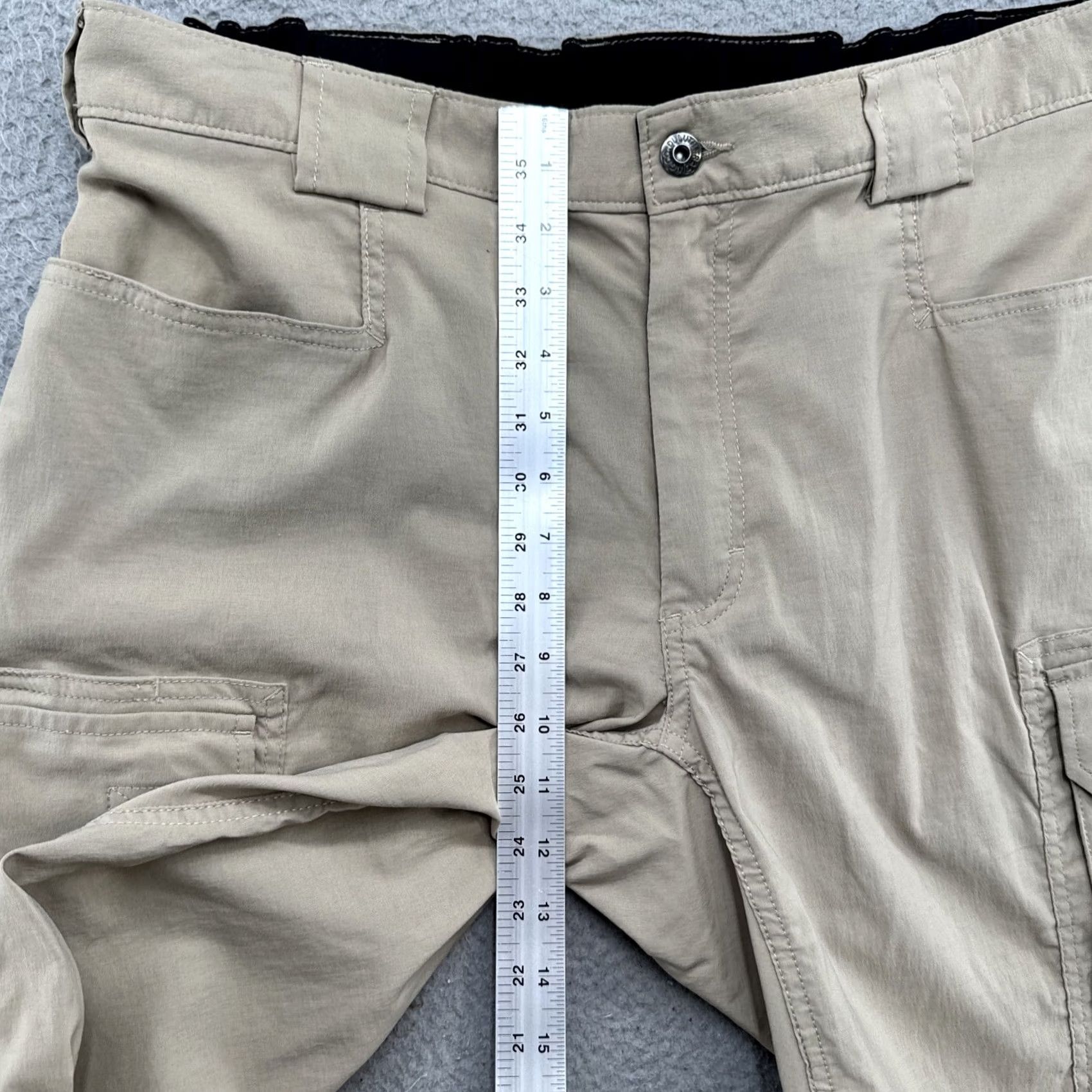 Vintage Duluth Cargo Pants Mens Nylon Beige XLx30 Outdoor Workwear Pockets Brown Canvas Zip Straight Relaxed 30 In Inseam 30 Size US 32 / EU 48 - 6 Thumbnail