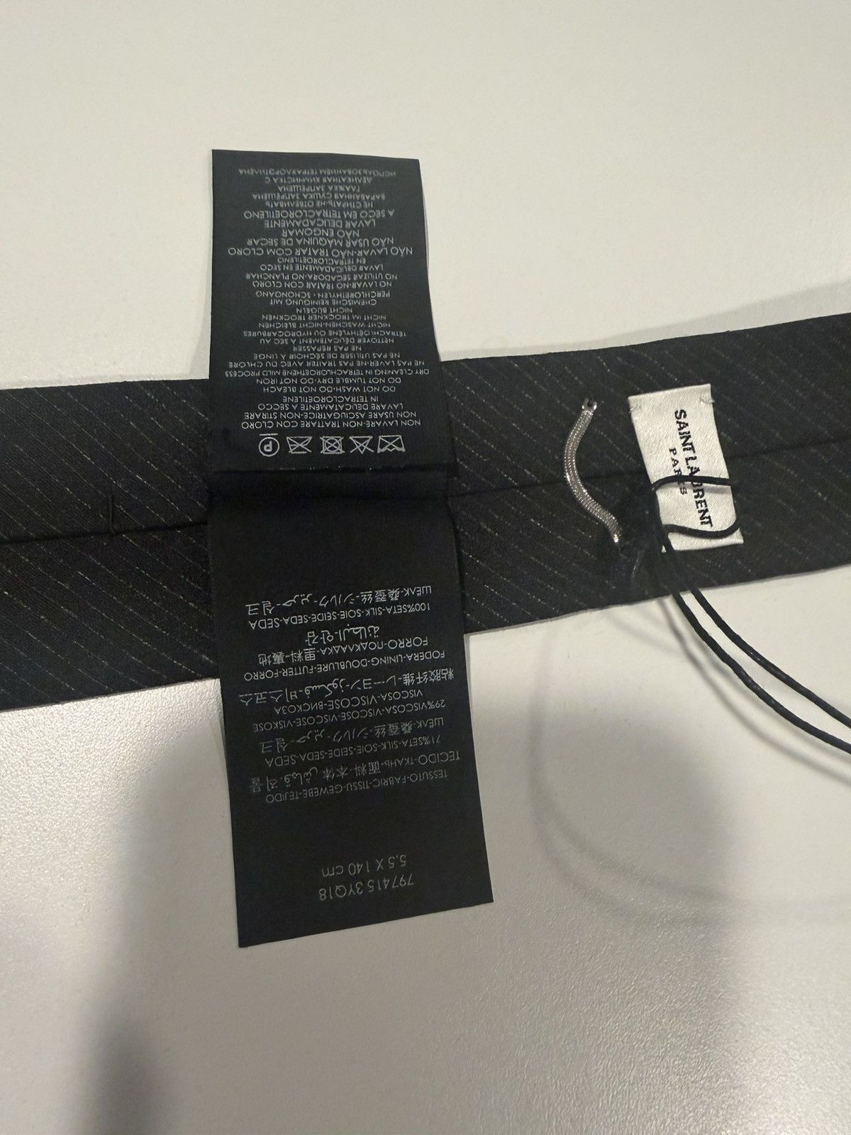 Saint Laurent Paris Saint Laurent mens skinny tie. Size ONE SIZE - 5 Thumbnail