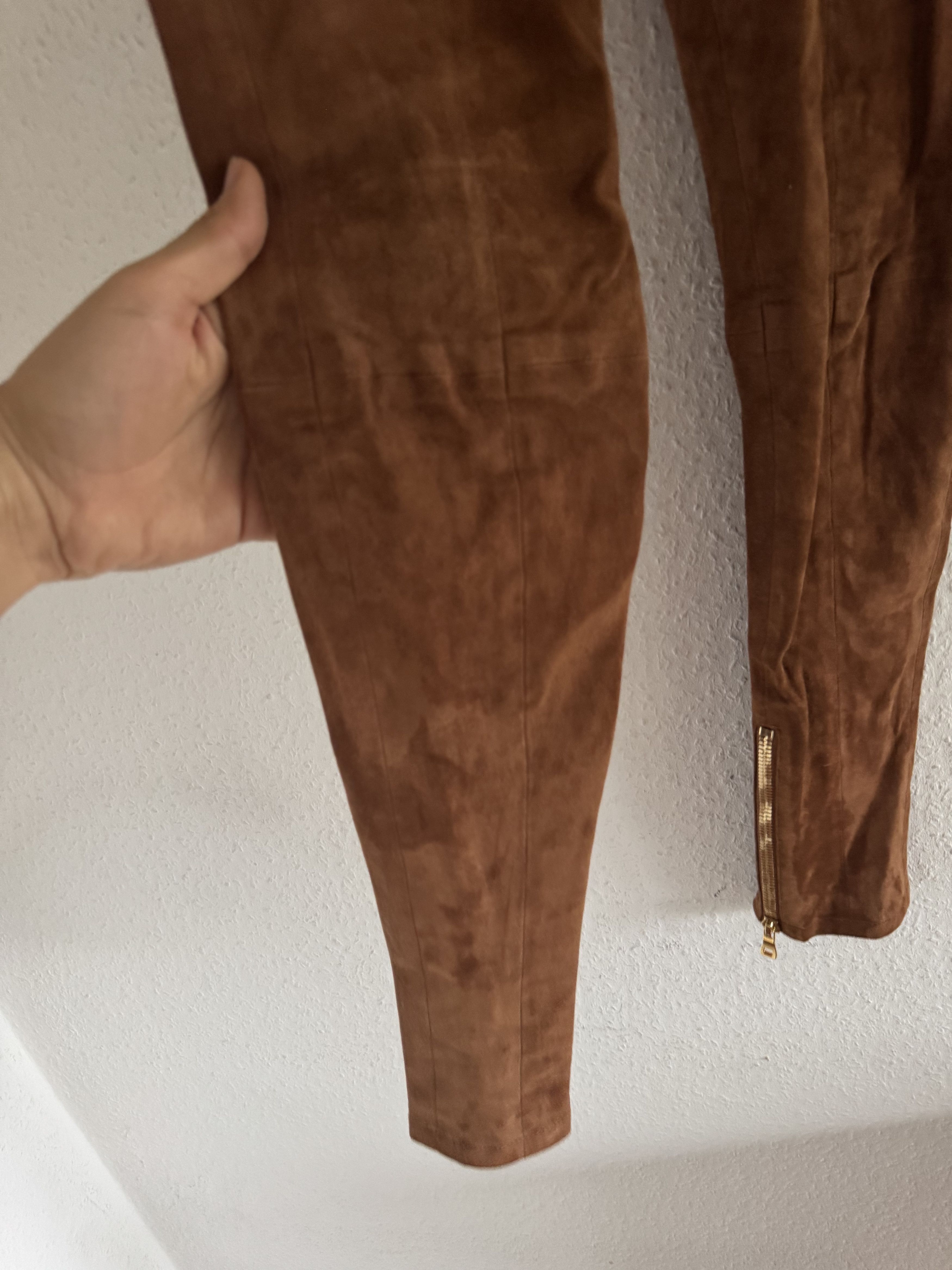 Balmain Suede High-Waist Trousers Size US 26 / EU 42 - 4 Thumbnail