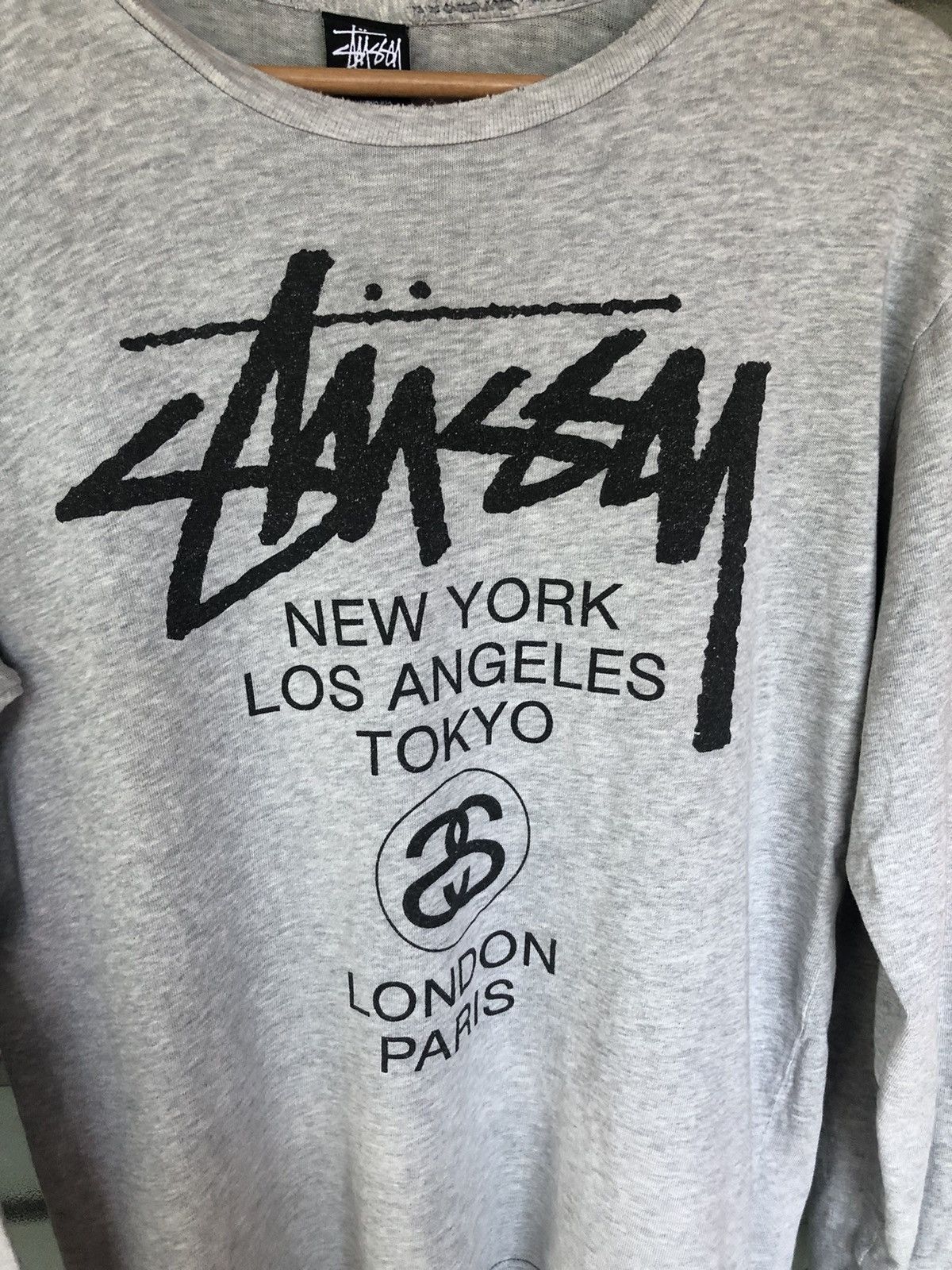 Stussy Vintage Thrashed Stussy Tour Long Sleeve Tee Size US M / EU 48-50 / 2 - 6 Thumbnail