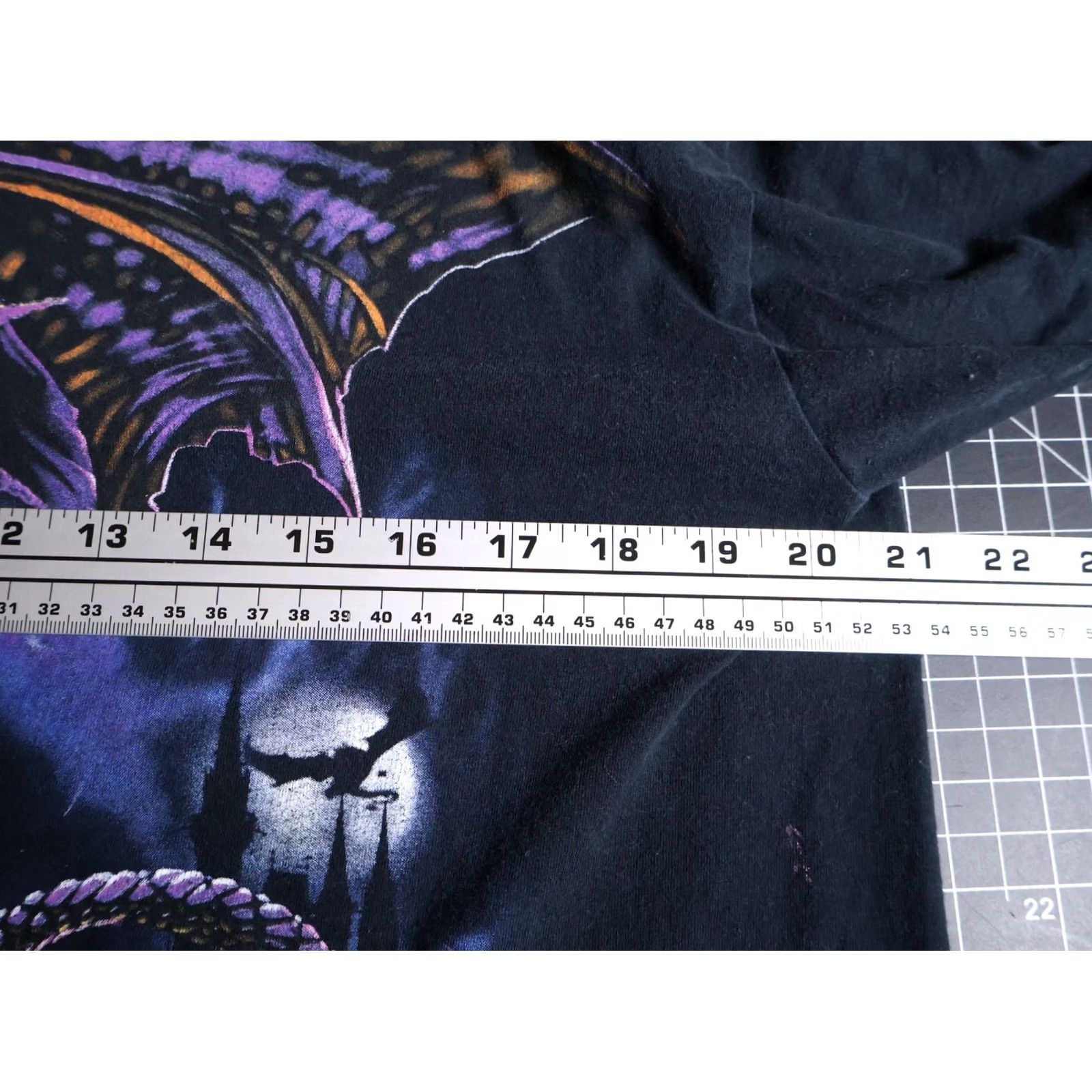 Fruit Of The Loom VTG Dragon T-Shirt Men Large Black Graphic Print 90s Gothic Retro Fruit of the Loom Clipart Castle Medieval Y2K Capstone Size US L / EU 52-54 / 3 - 7 Thumbnail