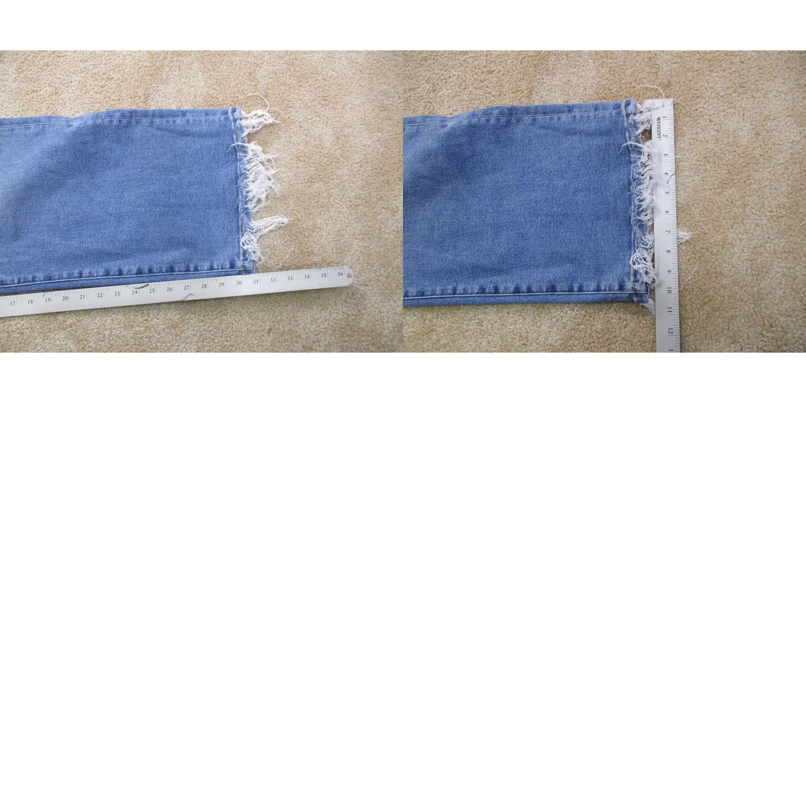 Vintage Mica Jeans Women's 31 High Rise Wide-Leg Denim Blue 5-Pocket Stretch Regular Inseam 31 Modern Bohemian Classic Size 24" / US 00 / IT 34 - 9 Thumbnail