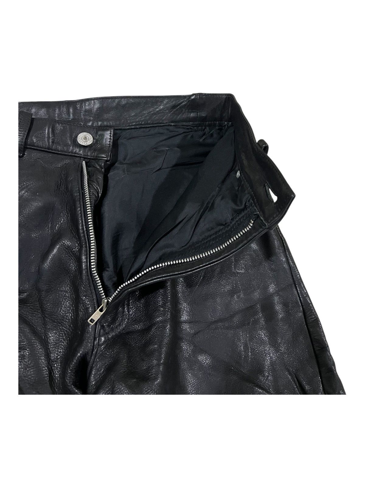 Genuine Leather 🇯🇵 Leather Craft FREEDOM Cowhide Shiny Leather Biker Pants Size US 29 - 1 Thumbnail