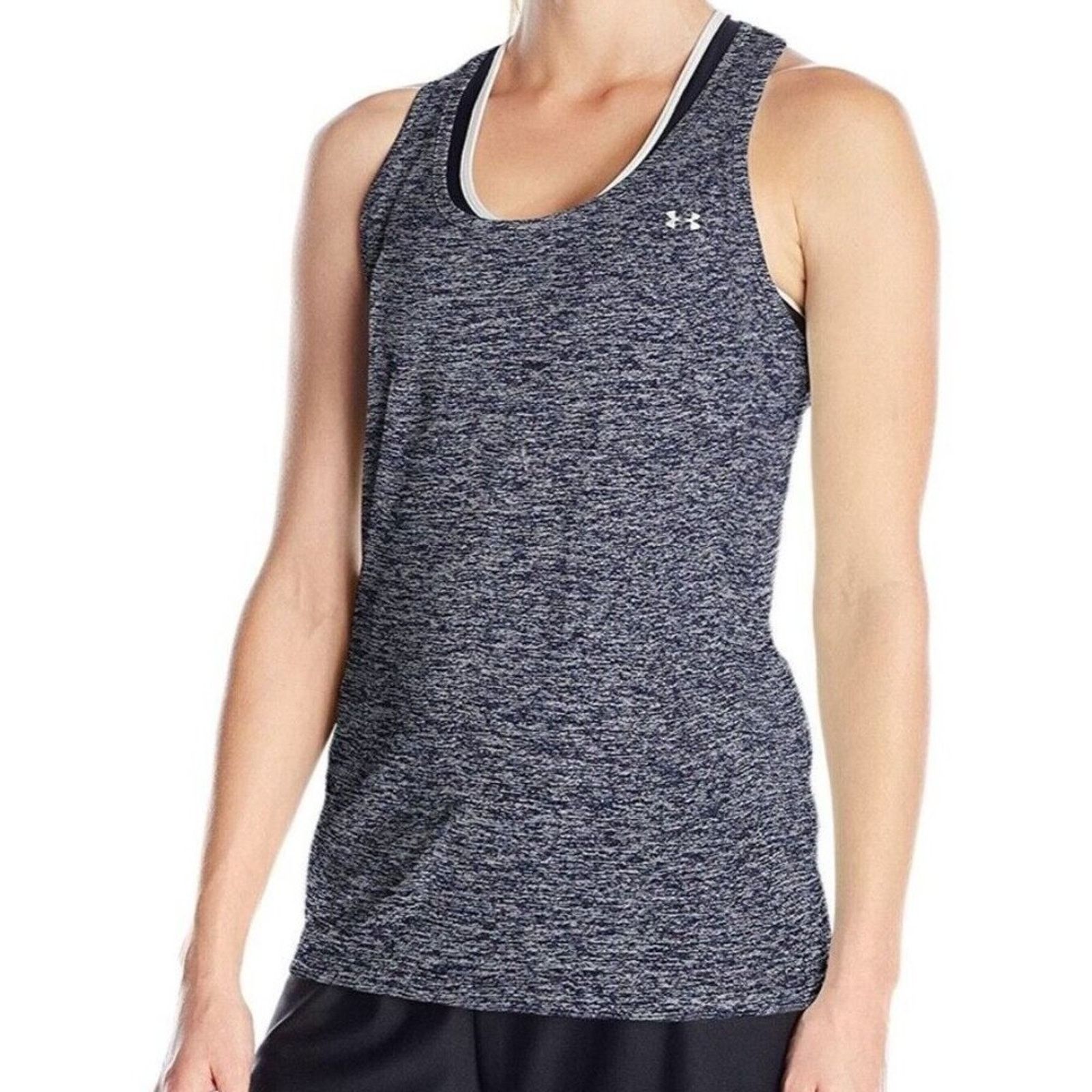 Under Armour Under Armour Loose Fit Racerback Tank Midnight Silver XL Size XL / US 12-14 / IT 48-50 - 3 Thumbnail