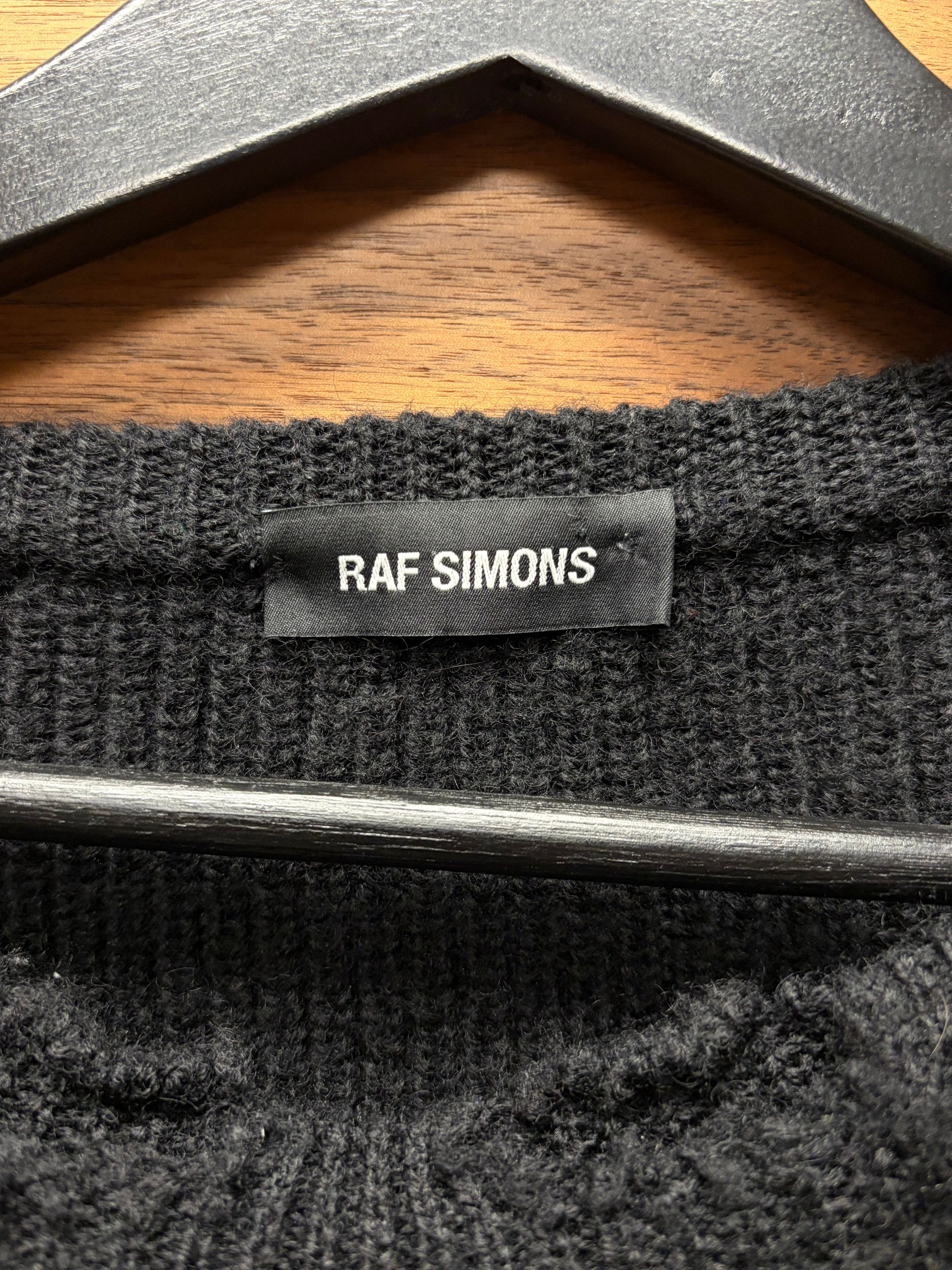 Raf Simons AW2016 Raf Simons ‘Detroit’ Patched Black Knit Sweater Size US M / EU 48-50 / 2 - 3 Thumbnail