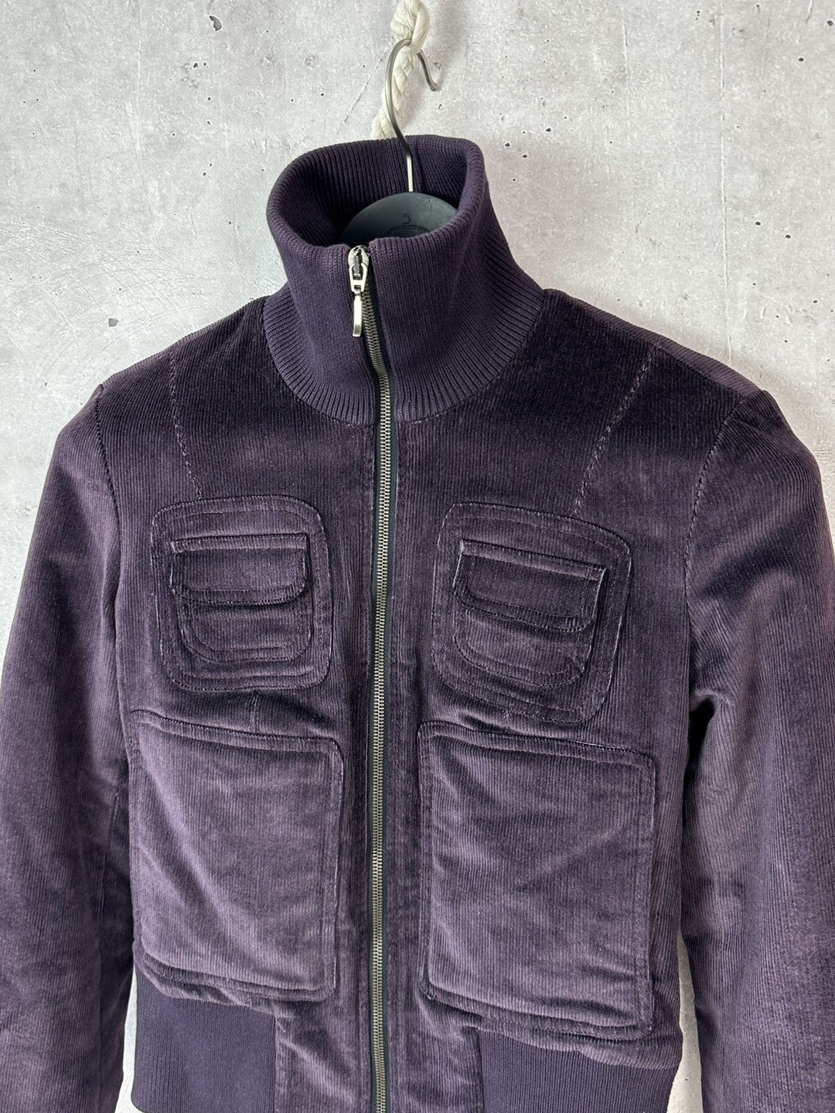 Dondup Dondup Corduroy Eggplant Multipocket Zip Women’s Jacket Size S / US 4 / IT 40 - 8 Thumbnail