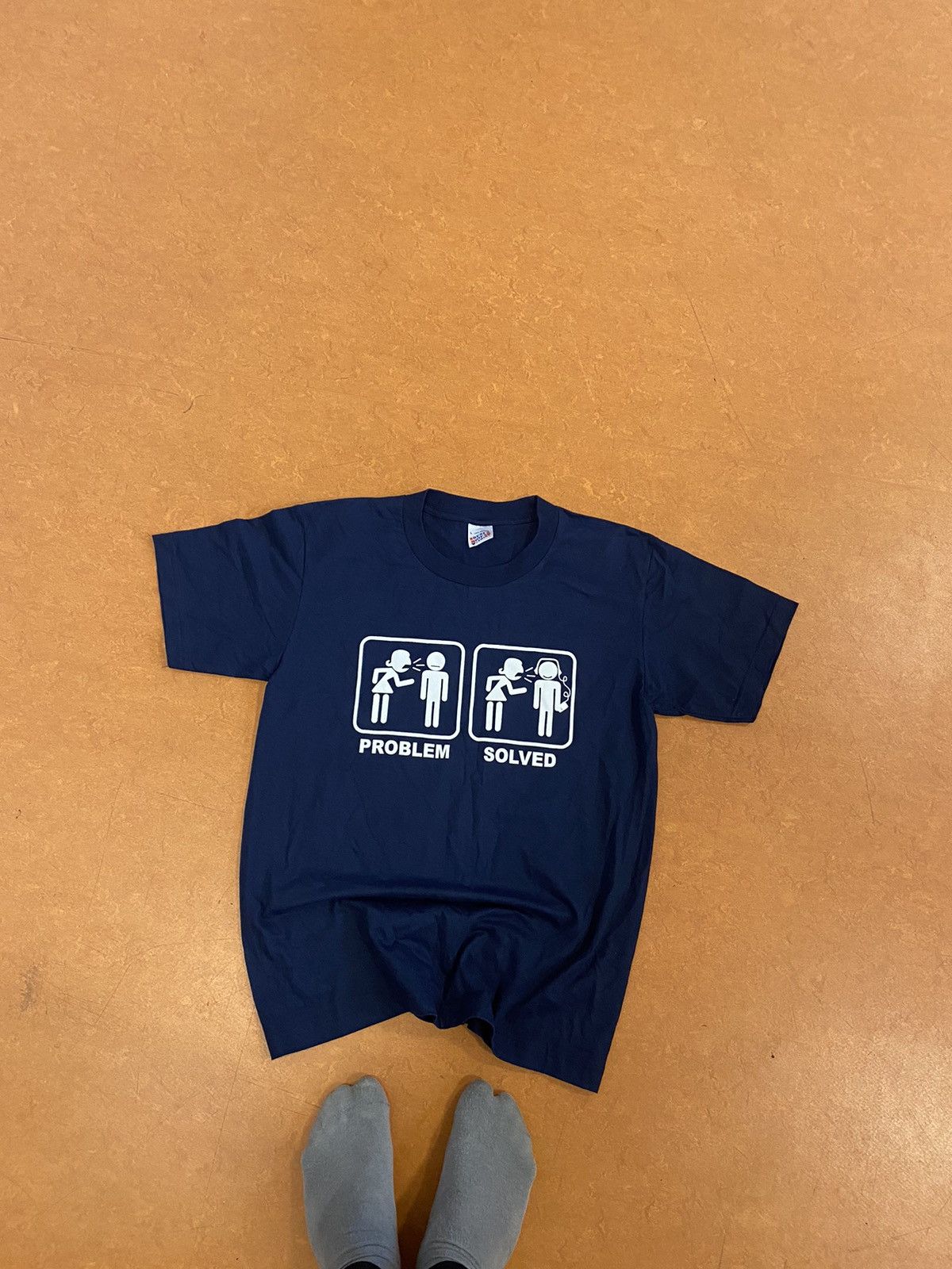Japanese Brand × Vintage Comic t shirt Problem Solved vintage meme Size US M / EU 48-50 / 2 - 1 Thumbnail