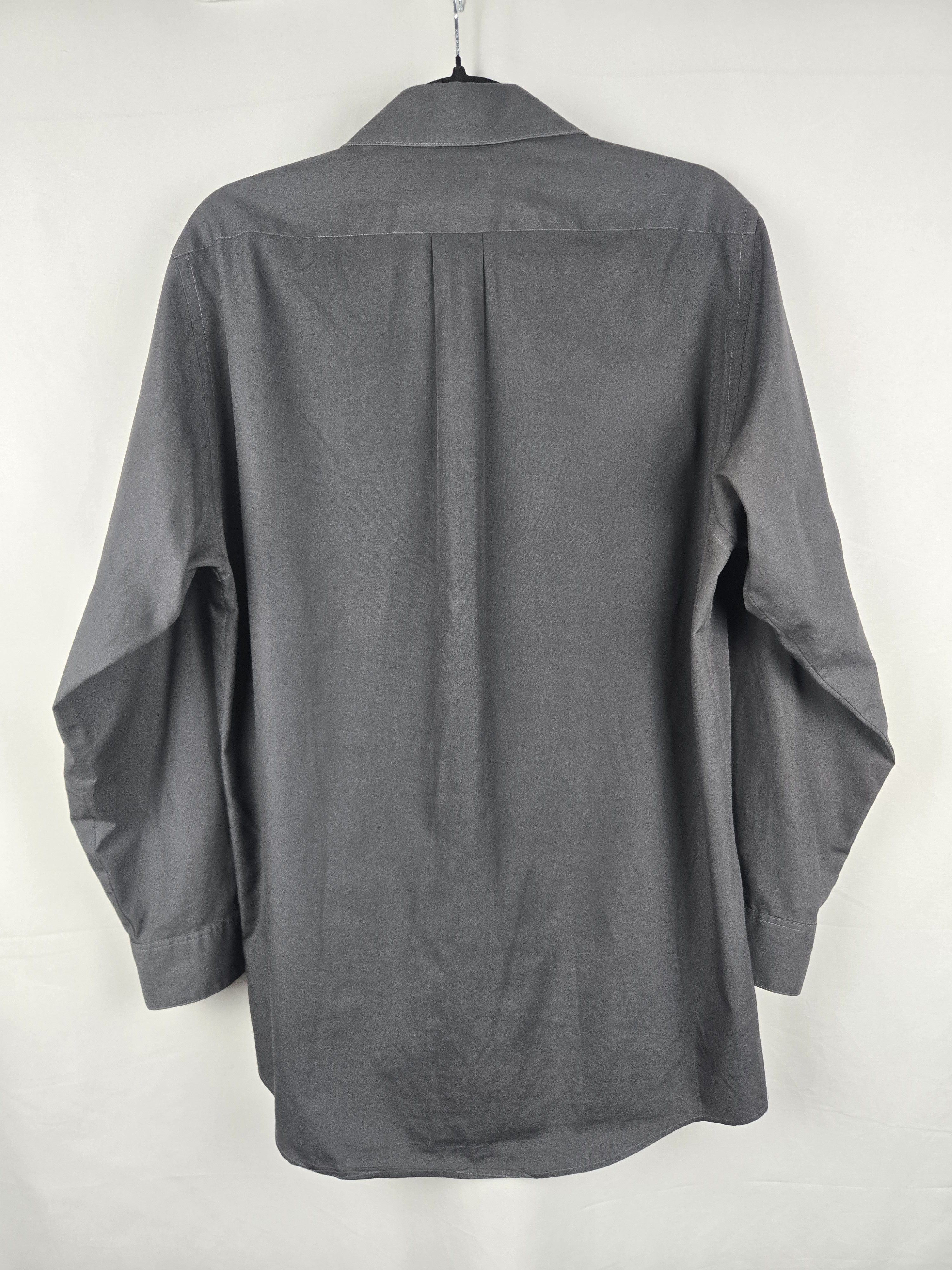 Van Heusen Van Heusen Classic Charcoal Grey Dress Shirt Size US M / EU 48-50 / 2 - 2 Thumbnail
