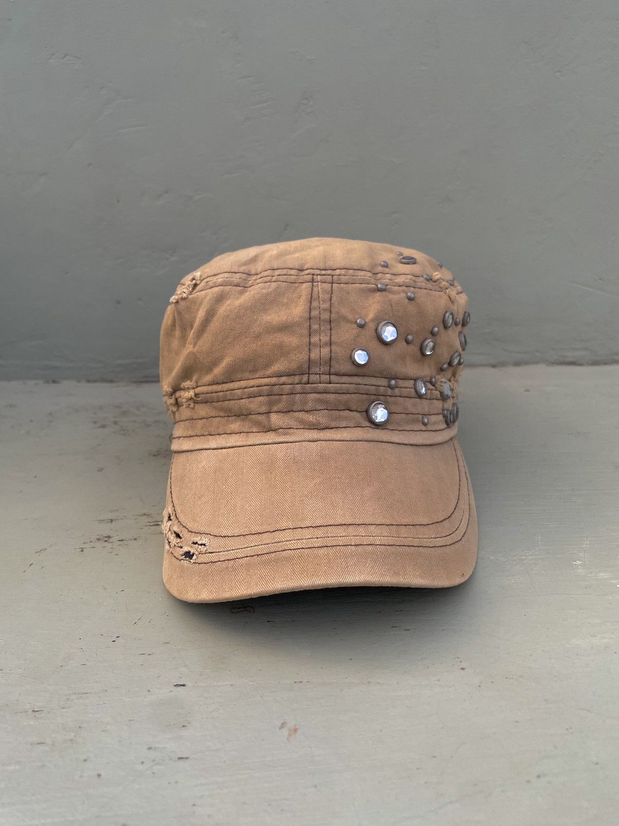 If Six Was Nine 2000s diamond studded patrol hat Size ONE SIZE - 3 Thumbnail