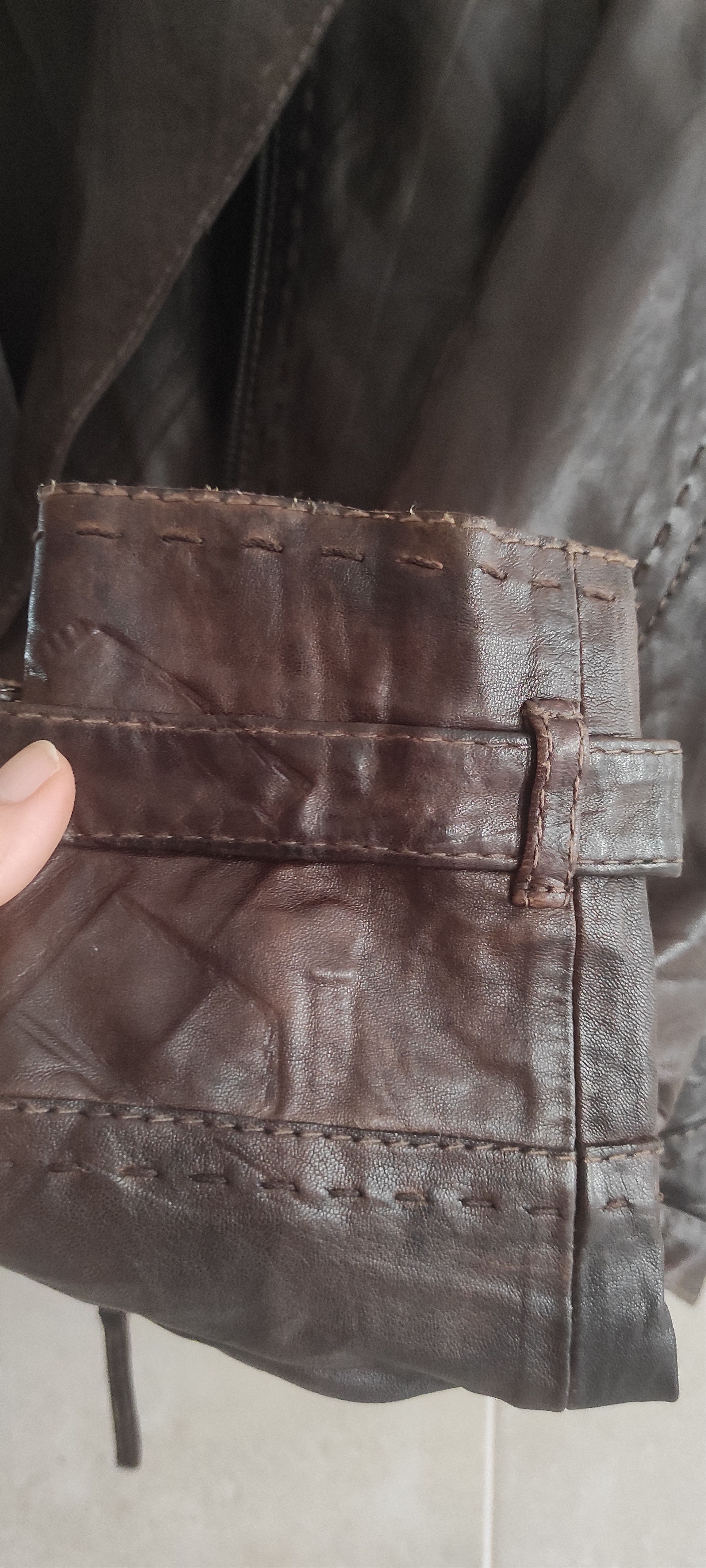 Genuine Leather Claudia Strater Genuine Soft Leather Biker Jacket Brown Size S / US 4 / IT 40 - 12 Thumbnail